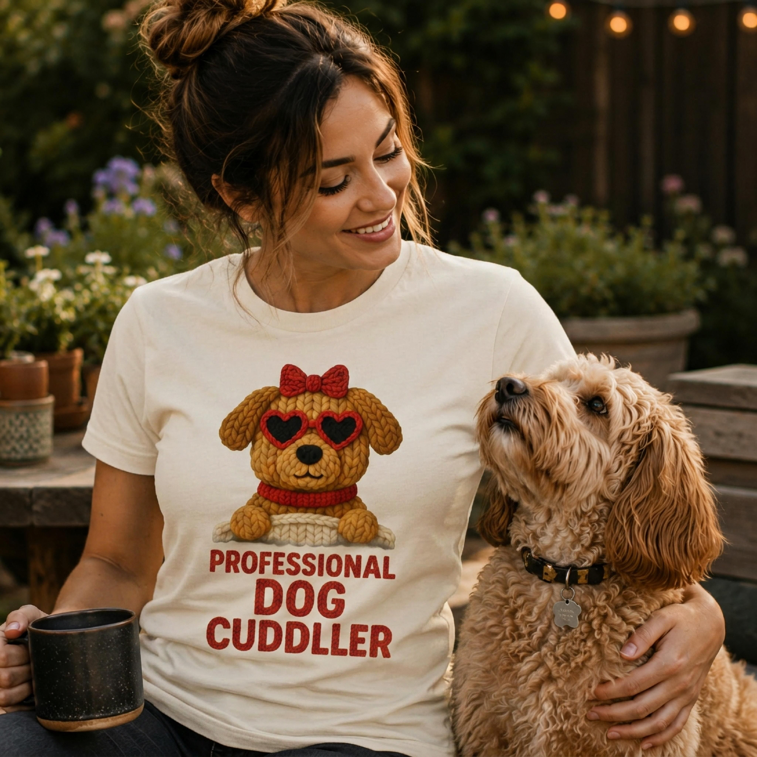 Knitted Dog Graphic Tees