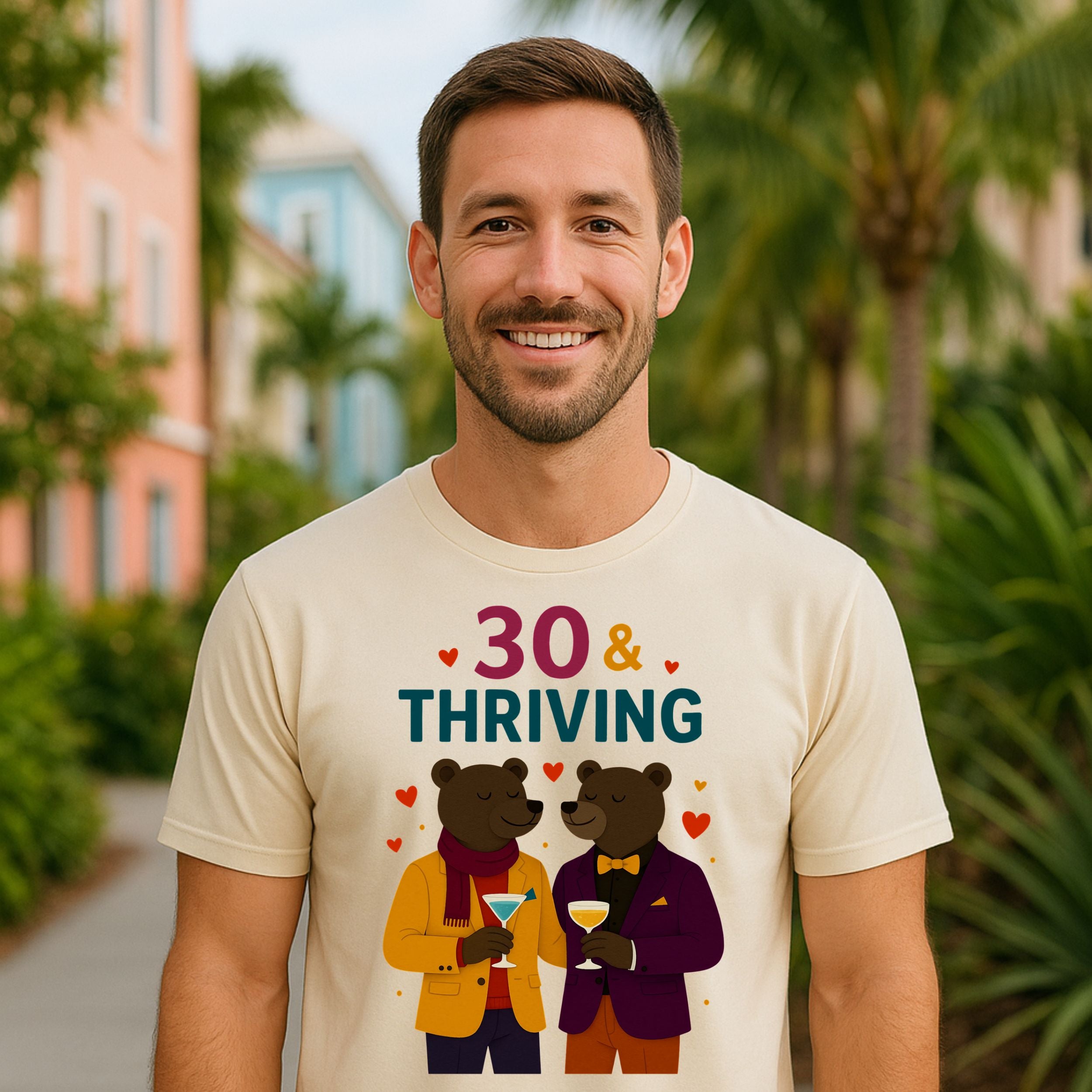 30 And Thriving Bears Drinking T-shirt product