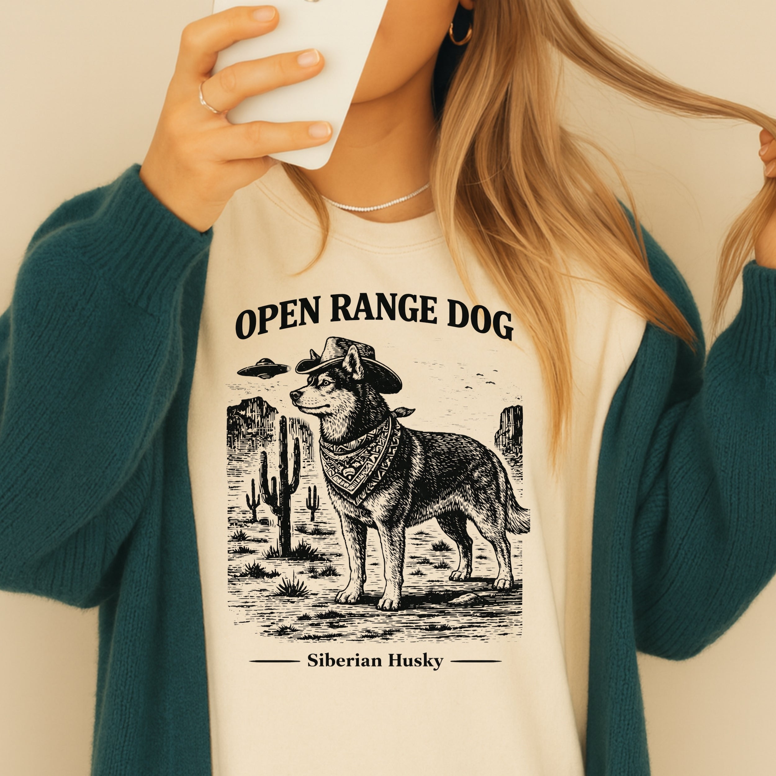 Open Range Dog Siberian Husky Graphic T-shirt