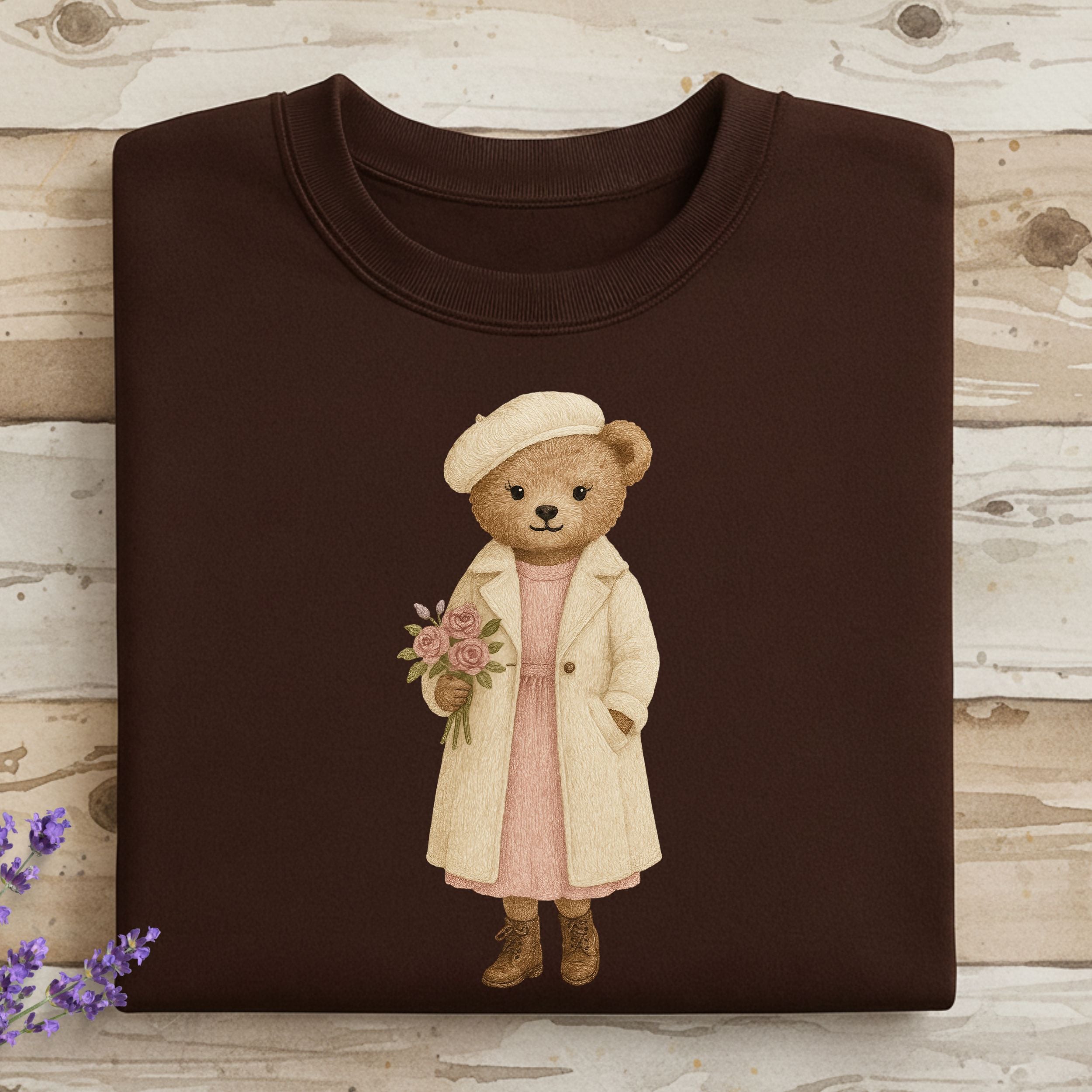 Stylish Teddy Bear in Coat and Hat Sweatshirt Product