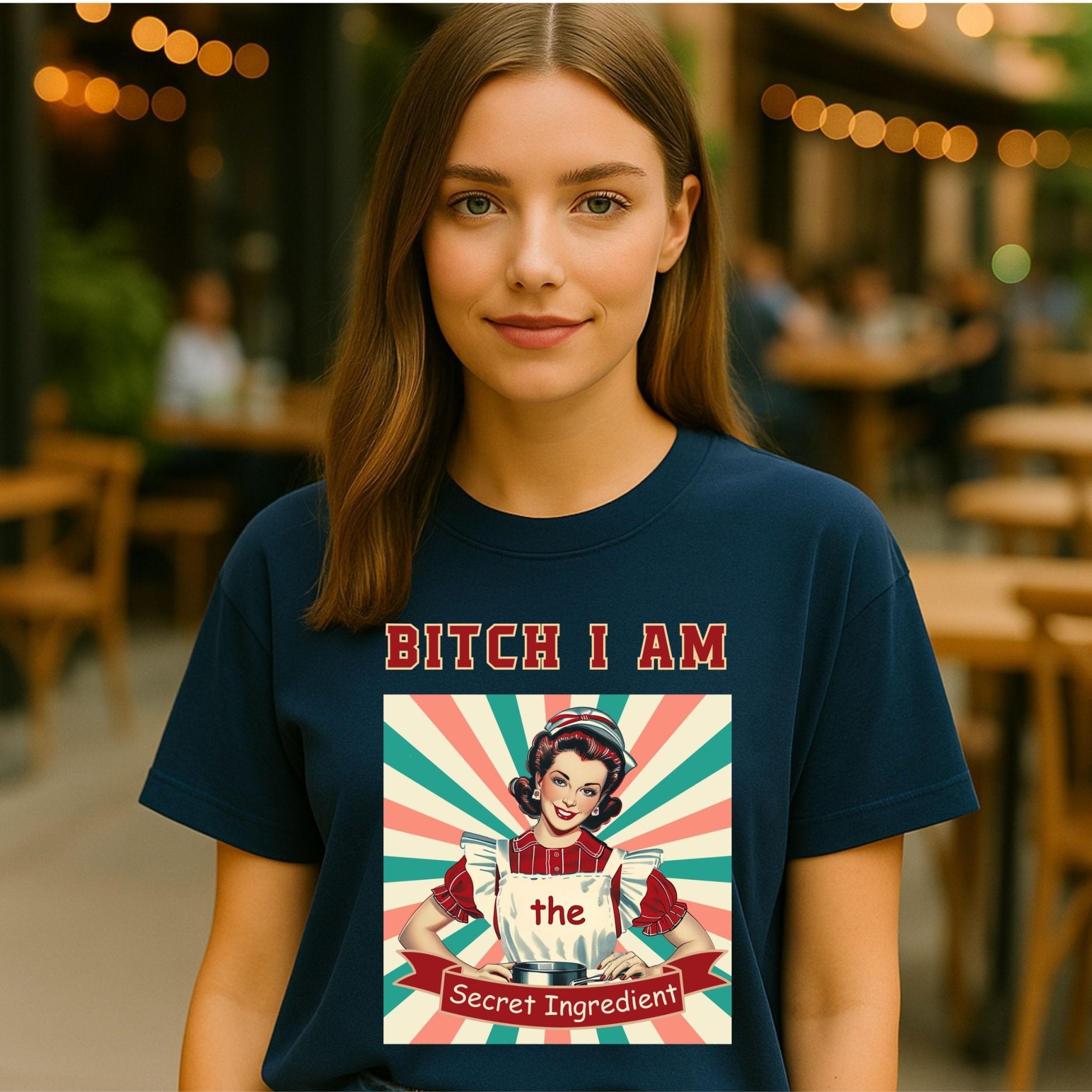 1950s Funny Pin - Up T-Shirt, Bitch I Am the Secret Ingredient Tee - Craig Michael Design