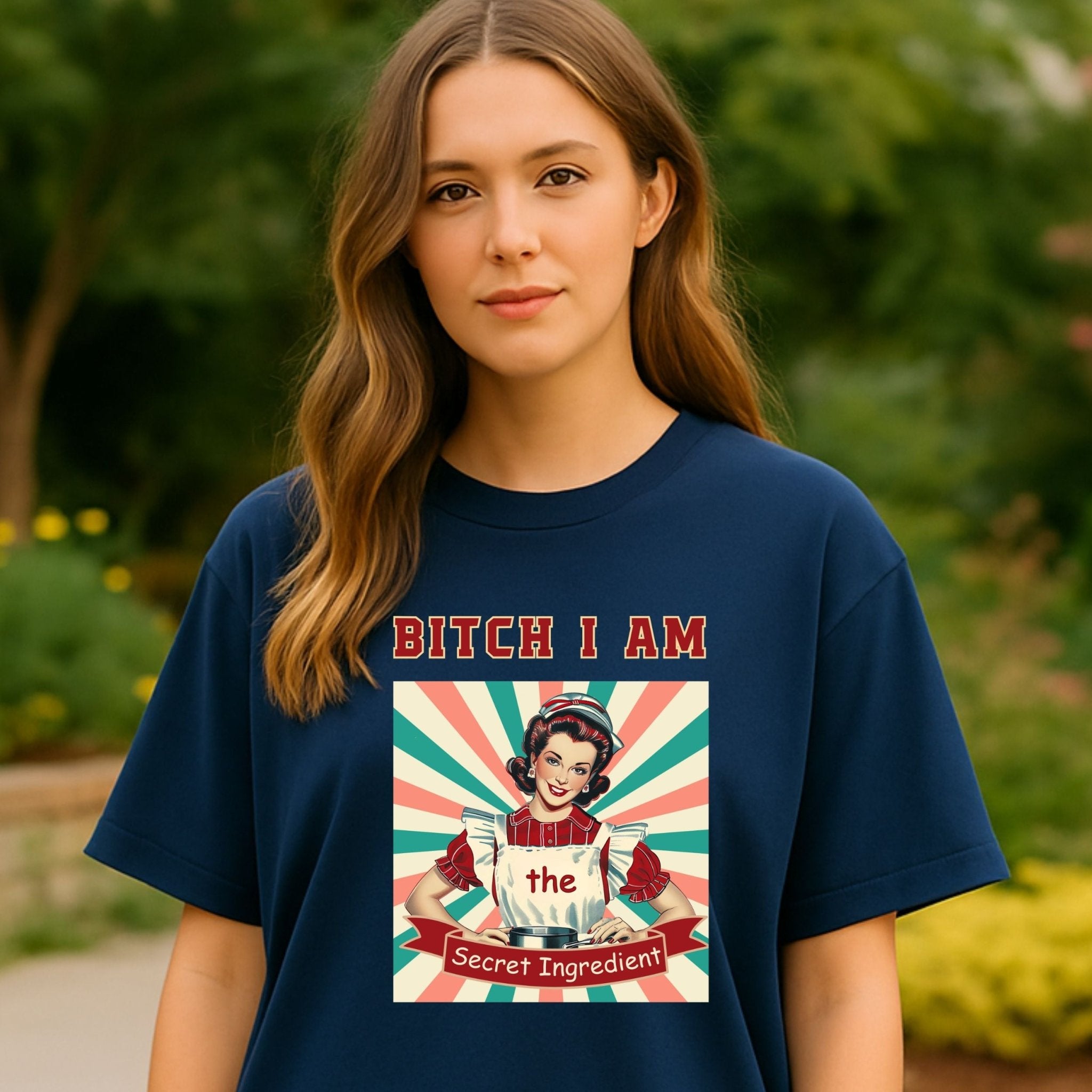 1950s Funny Pin - Up T-Shirt, Bitch I Am the Secret Ingredient Tee - Craig Michael Design