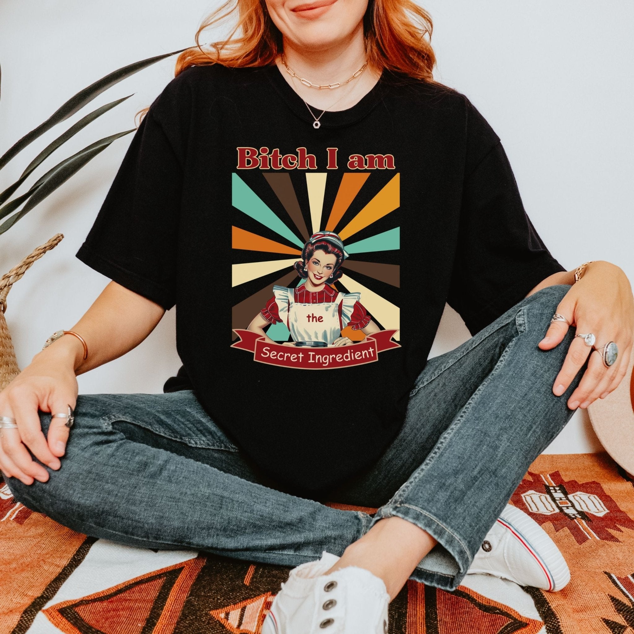 1950s Funny Pin - Up T-Shirt, Bitch I Am the Secret Ingredient Tee - Craig Michael Design
