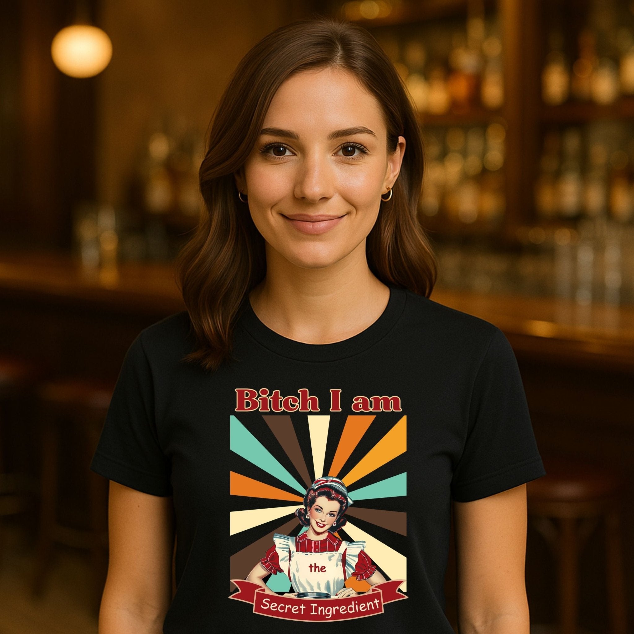 1950s Funny Pin - Up T-Shirt, Bitch I Am the Secret Ingredient Tee - Craig Michael Design