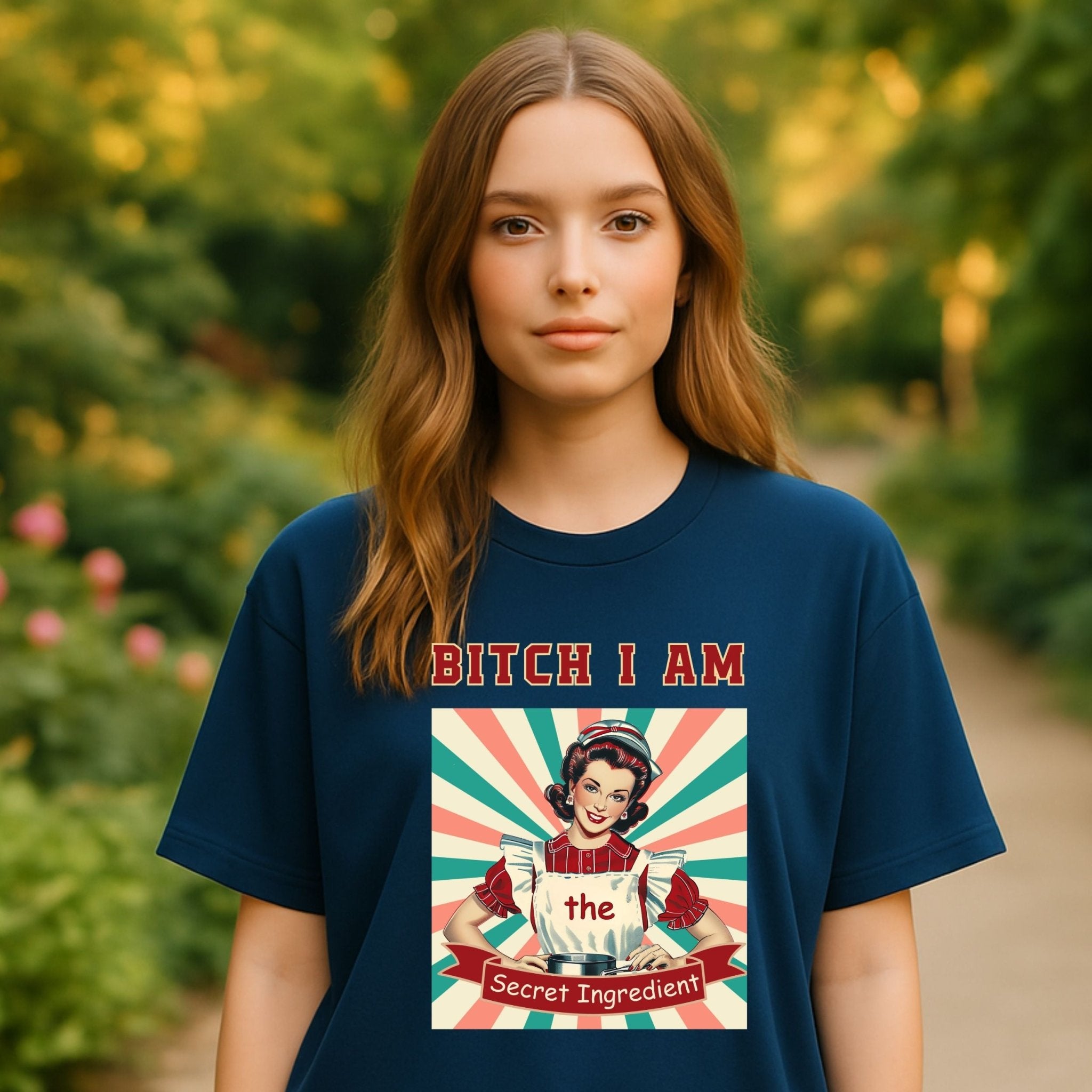 1950s Funny Pin - Up T-Shirt, Bitch I Am the Secret Ingredient Tee - Craig Michael Design