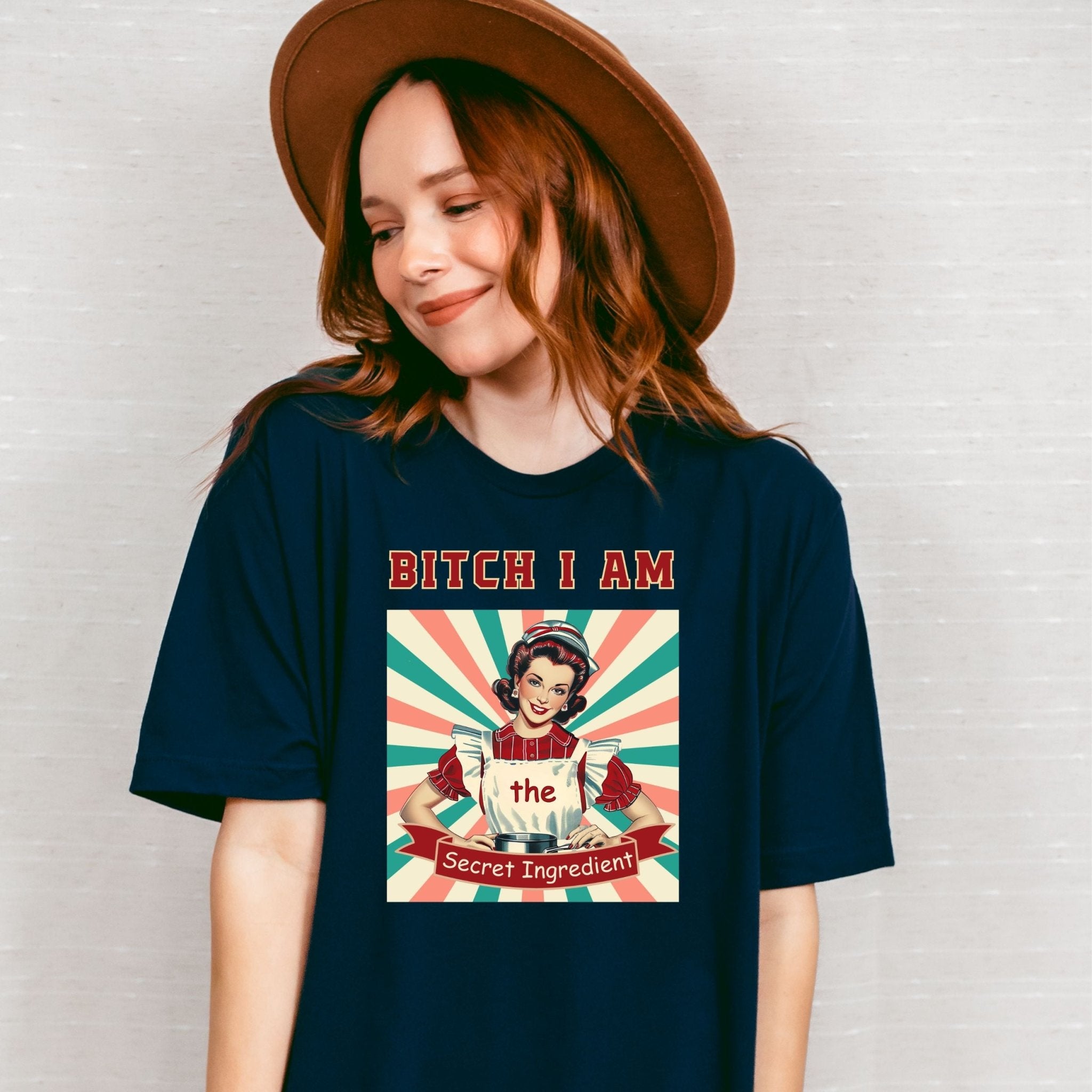 1950s Funny Pin - Up T-Shirt, Bitch I Am the Secret Ingredient Tee - Craig Michael Design