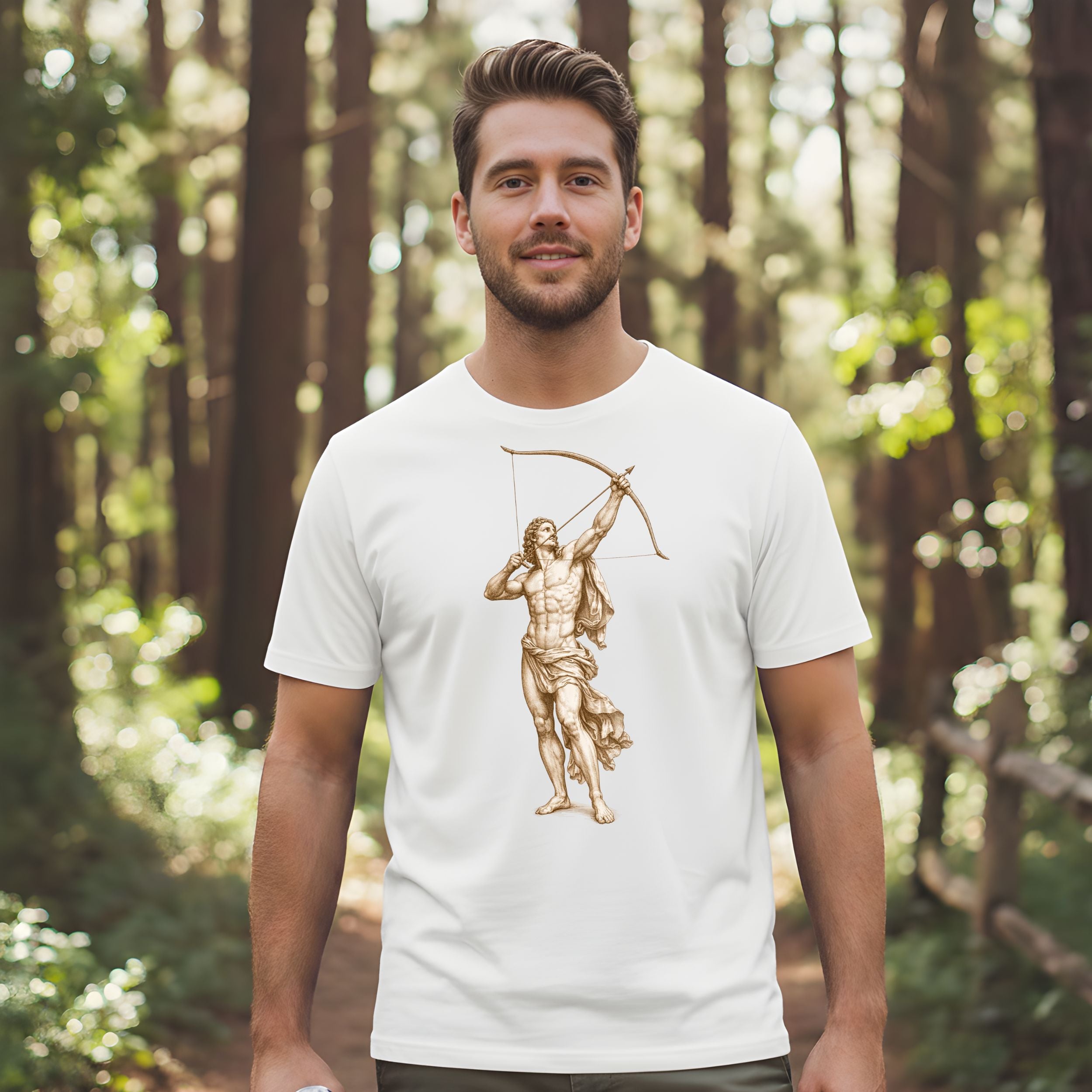 Archer Design Tee Featuring Classic Sculptural Art