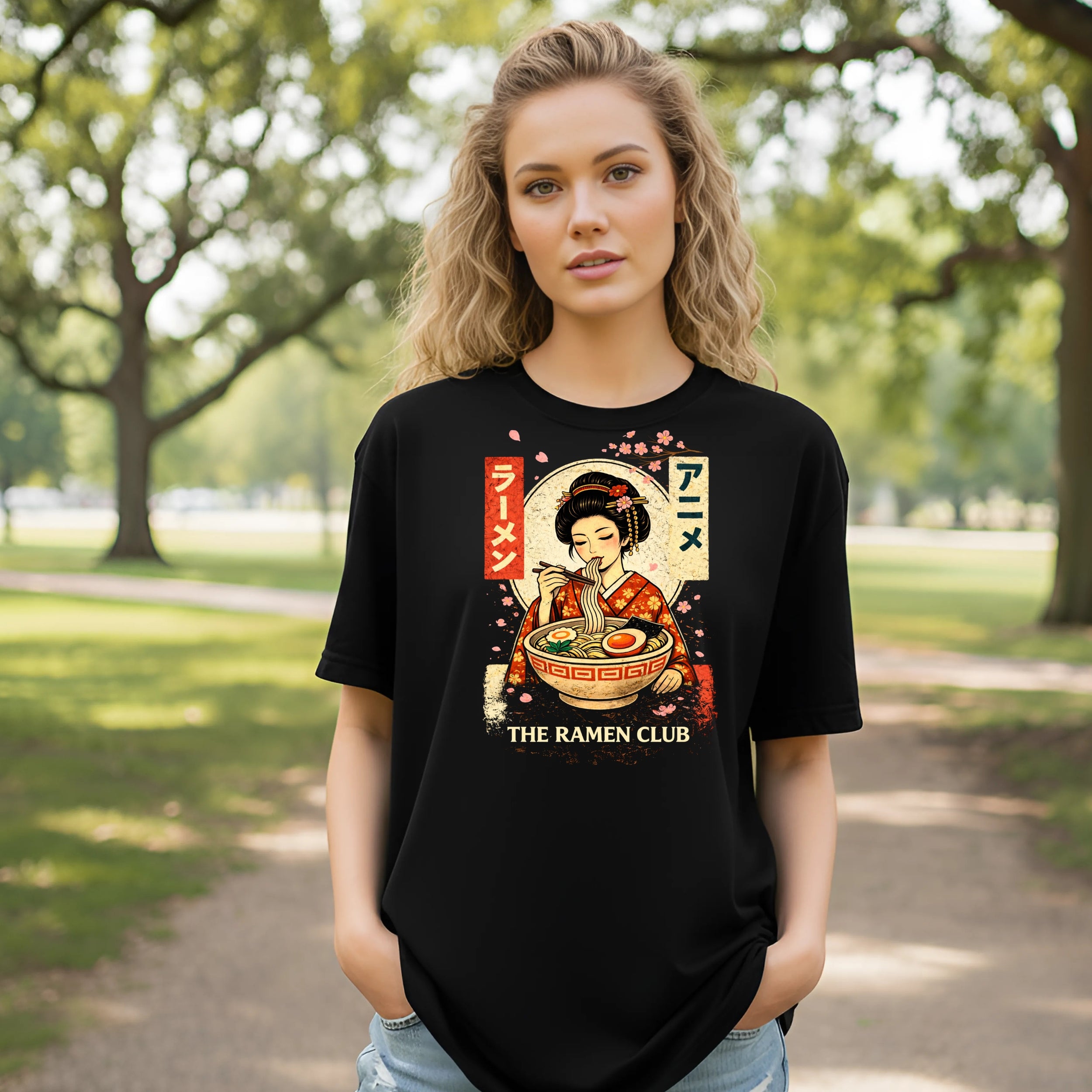 The Ramen Club Graphic Design Anime Style T-Shirt