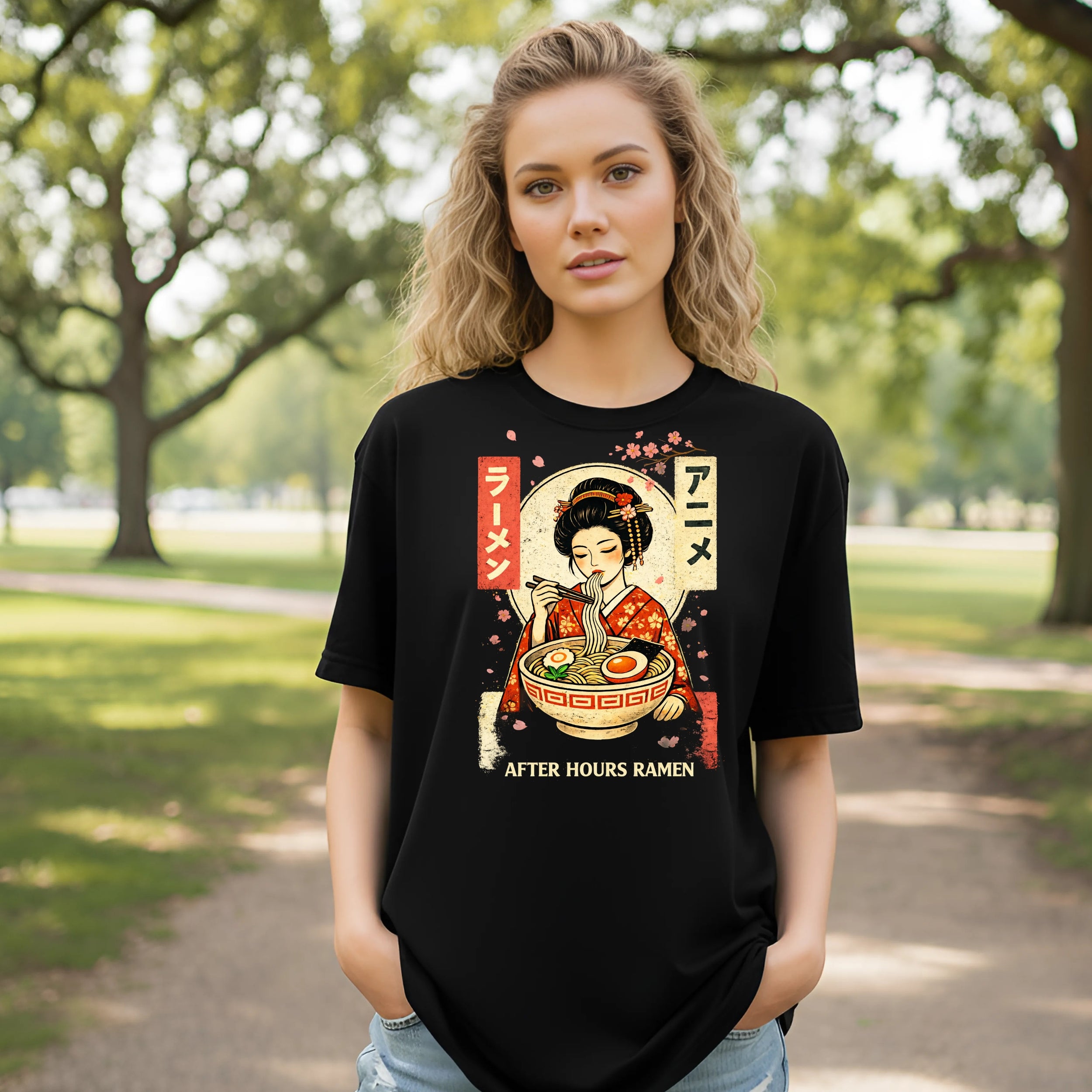 After Hours Ramen Anime Art Graphic T-shirt