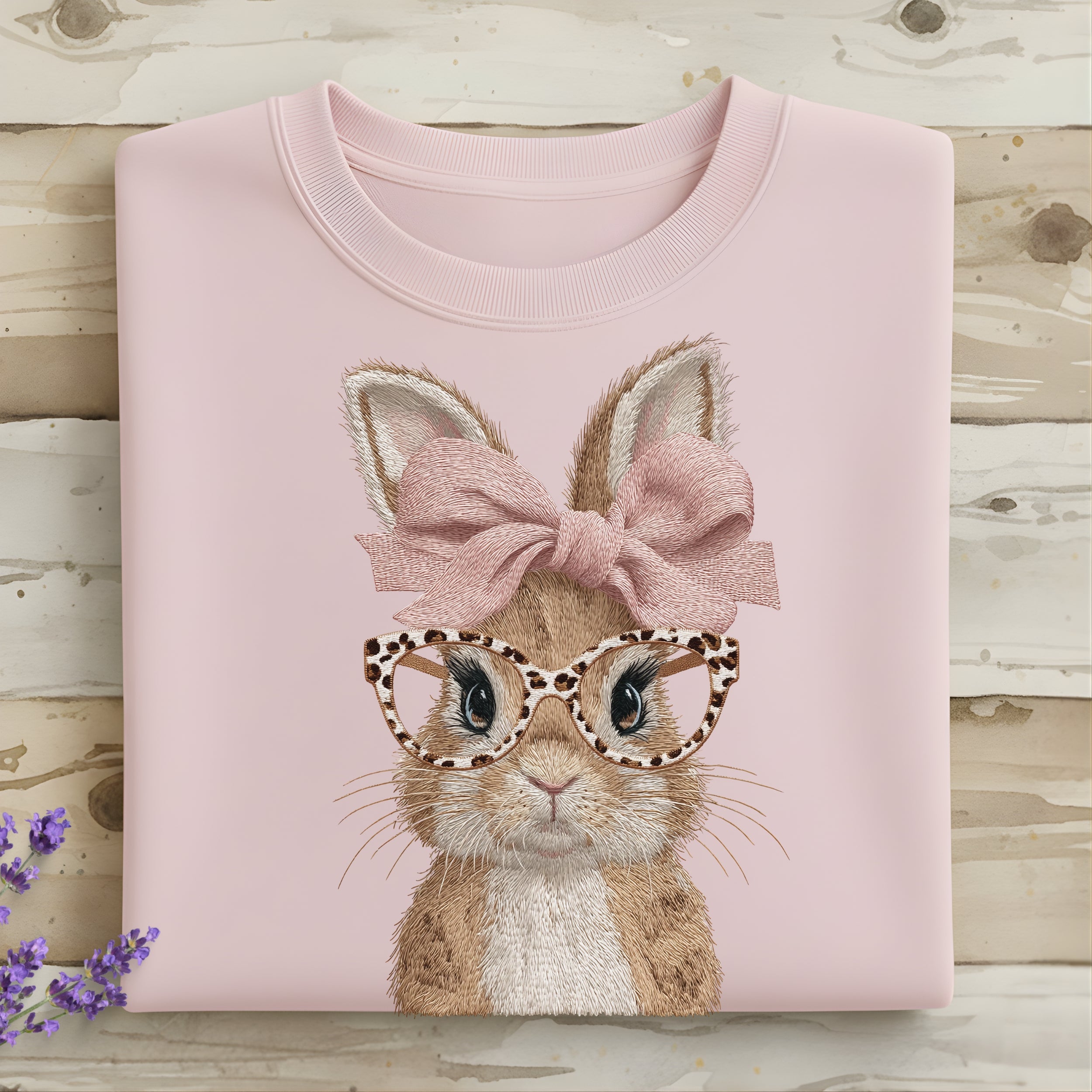 Cute Bunny Bow and Glasses Kids Shirt