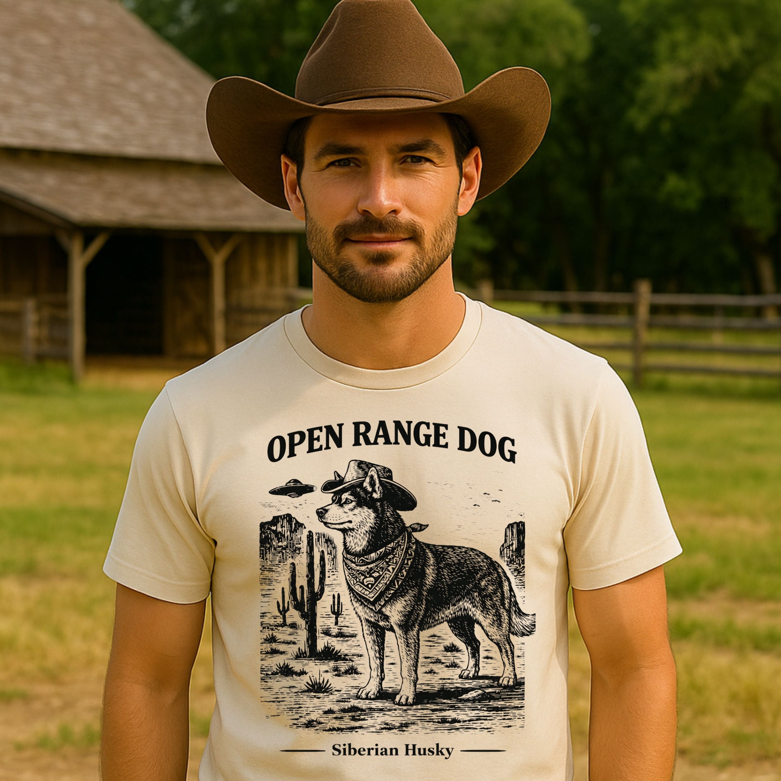 Open Range Dog Siberian Husky Graphic T-Shirt