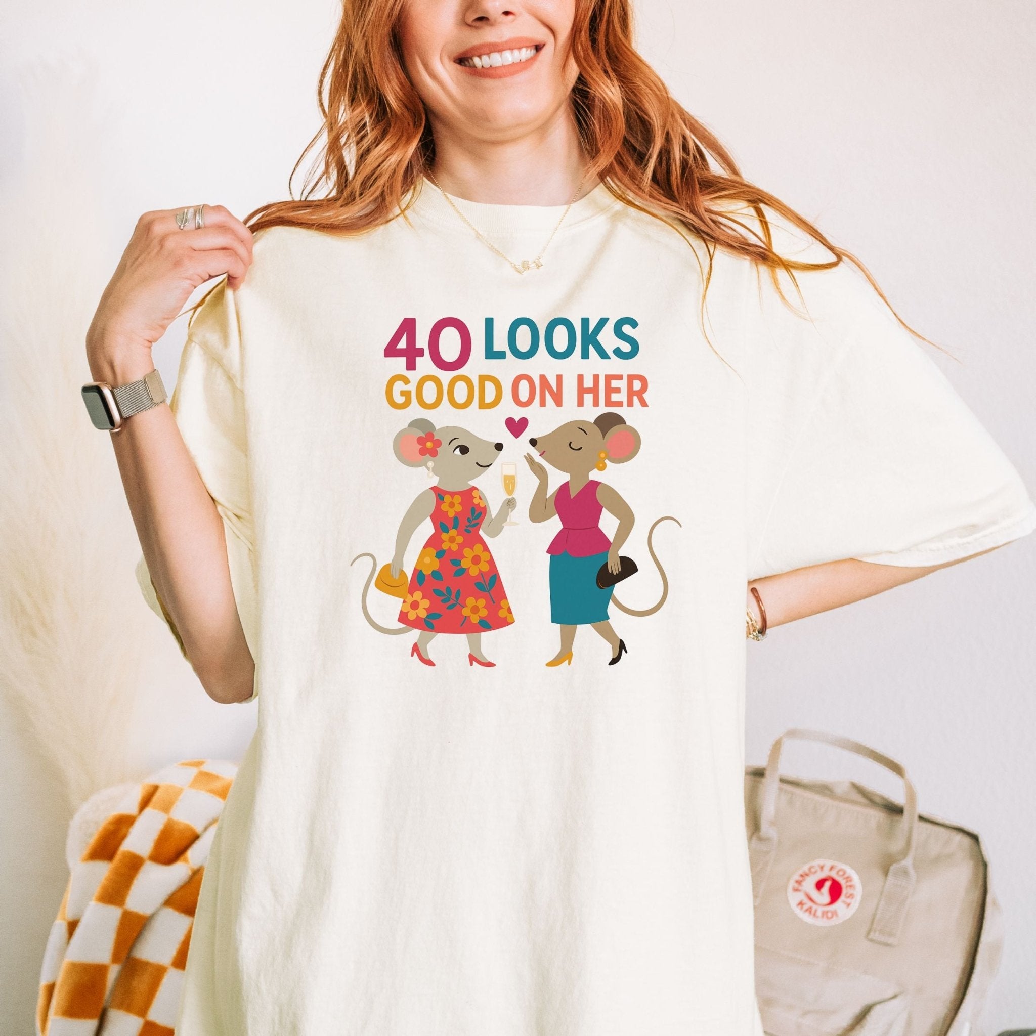 40 Looks Good on Her – Lesbian Birthday Shirt, Comfort Colours Tee, Gay Couple Gift for Her - Craig Michael Design
