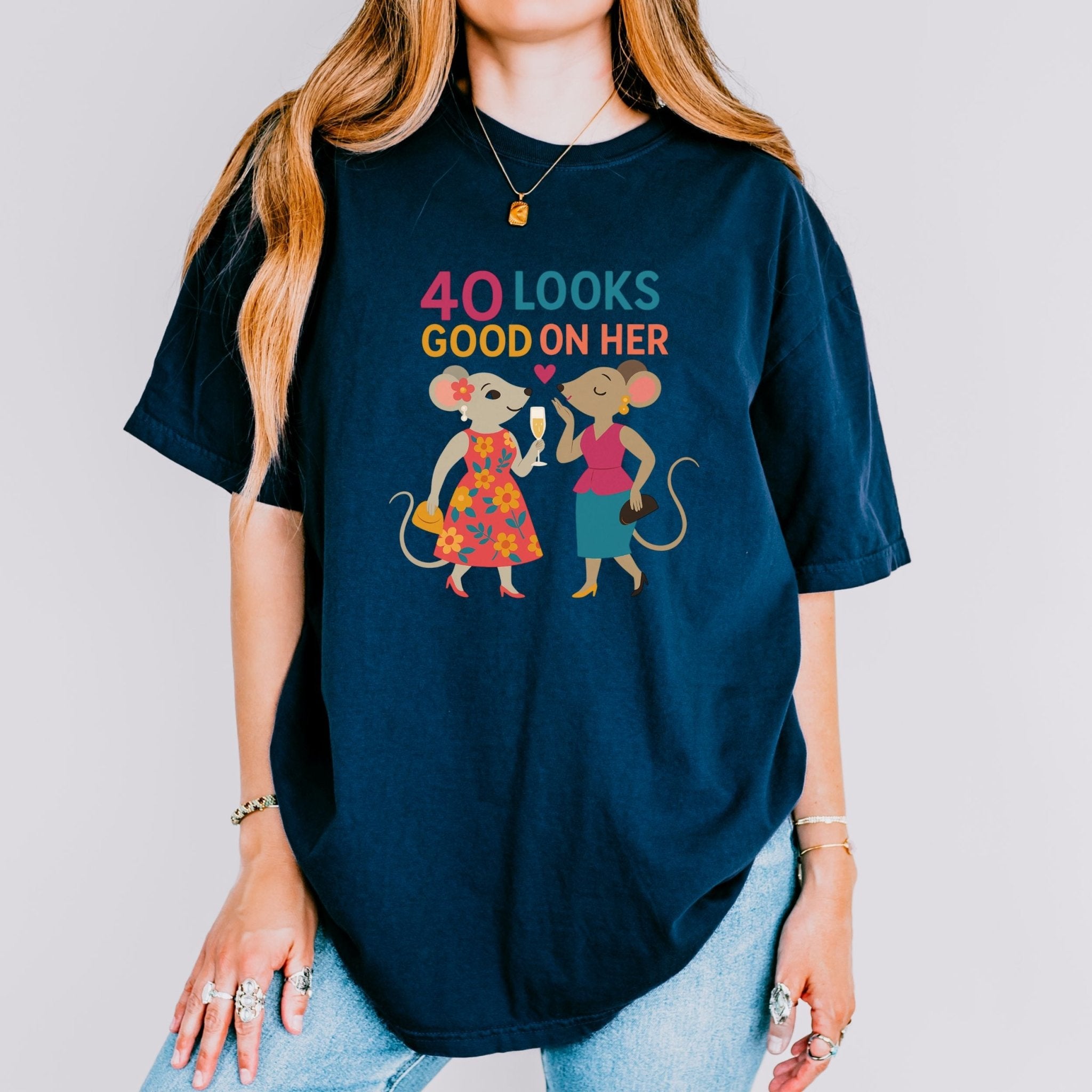 40 Looks Good on Her – Lesbian Birthday Shirt, Comfort Colours Tee, Gay Couple Gift for Her - Craig Michael Design