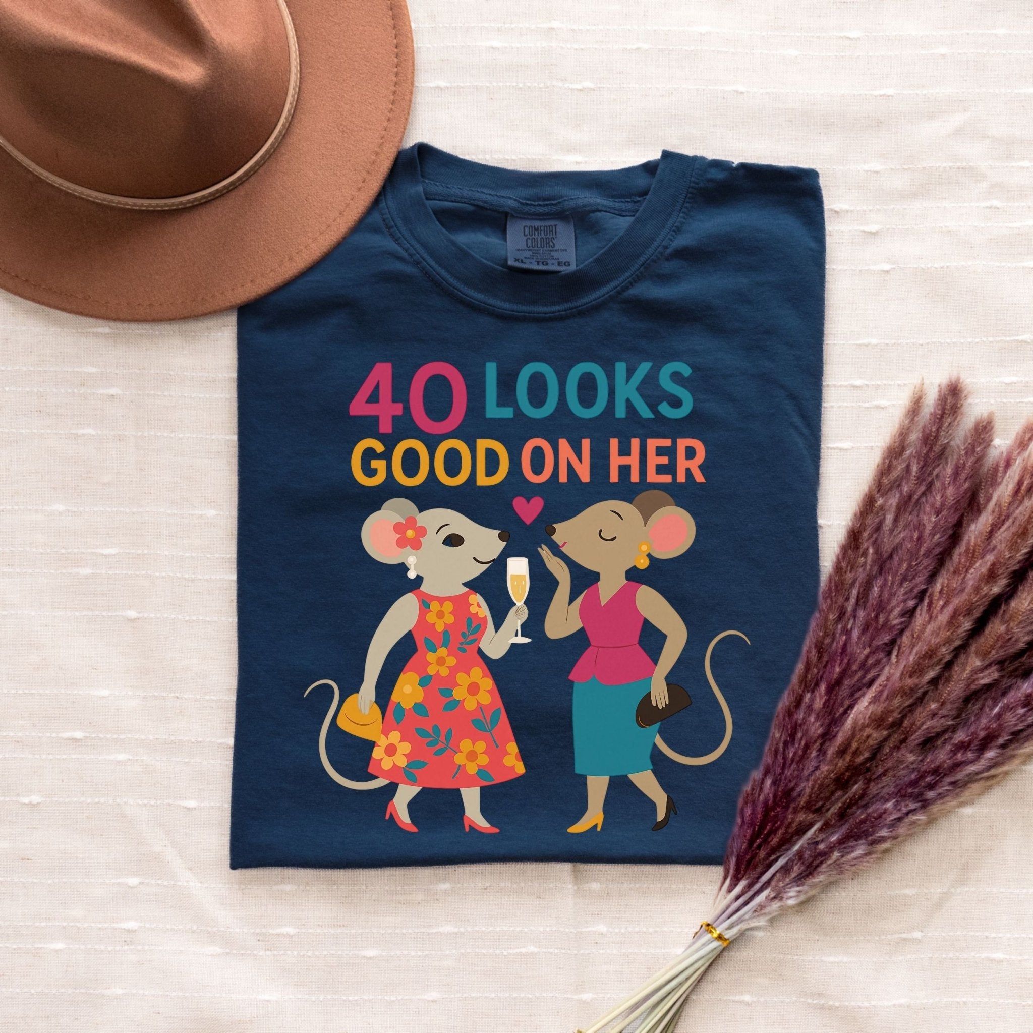 40 Looks Good on Her – Lesbian Birthday Shirt, Comfort Colours Tee, Gay Couple Gift for Her - Craig Michael Design