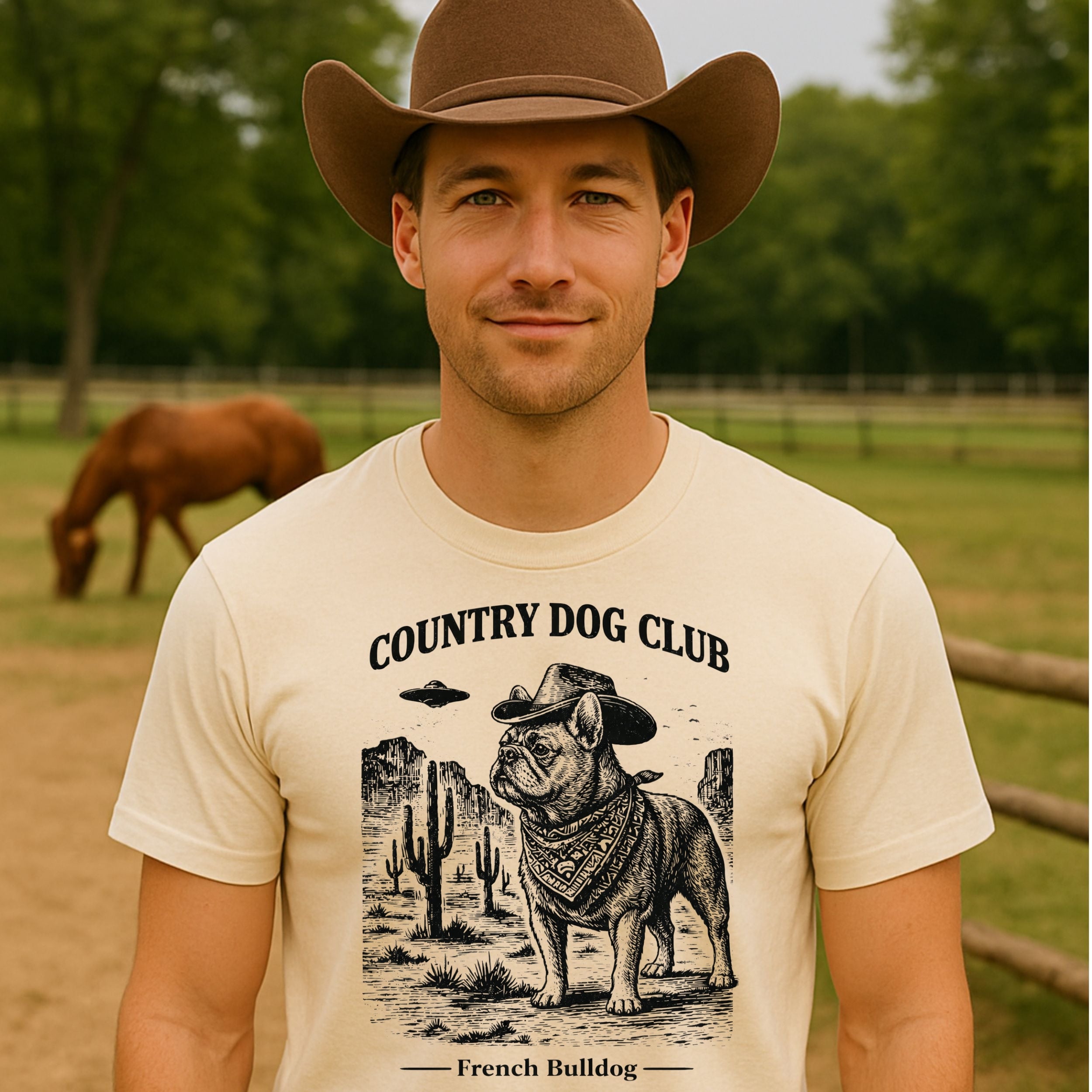Country Dog Club French Bulldog T-shirt