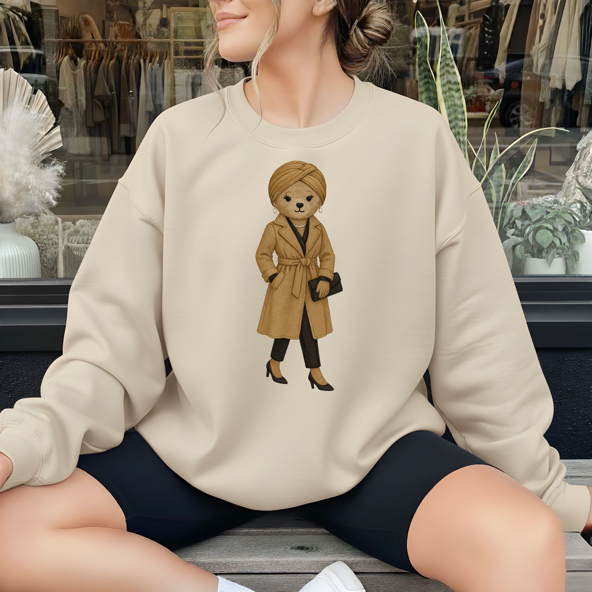 Fashionable Bear in Trench Coat Sweatshirt Product