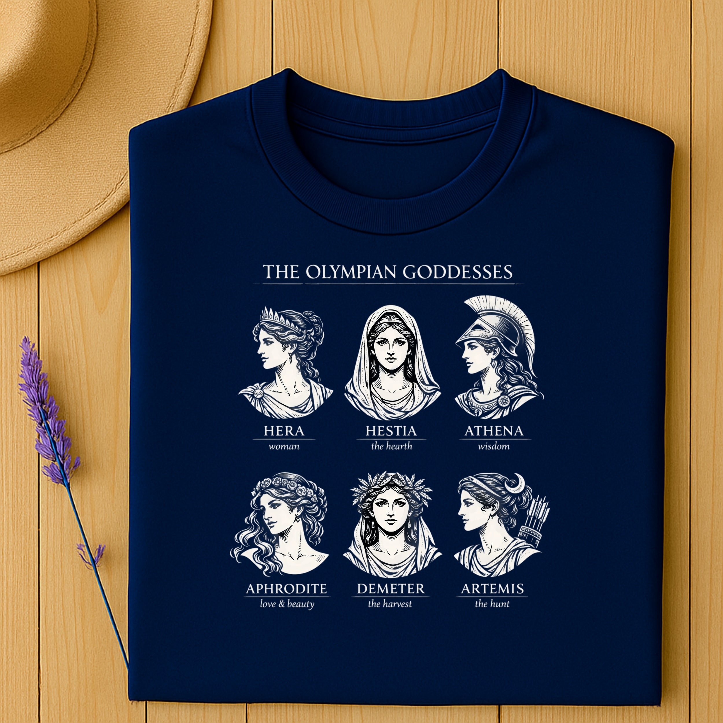 The Olympian Goddesses Graphic Tee Greek Mythology Shirt