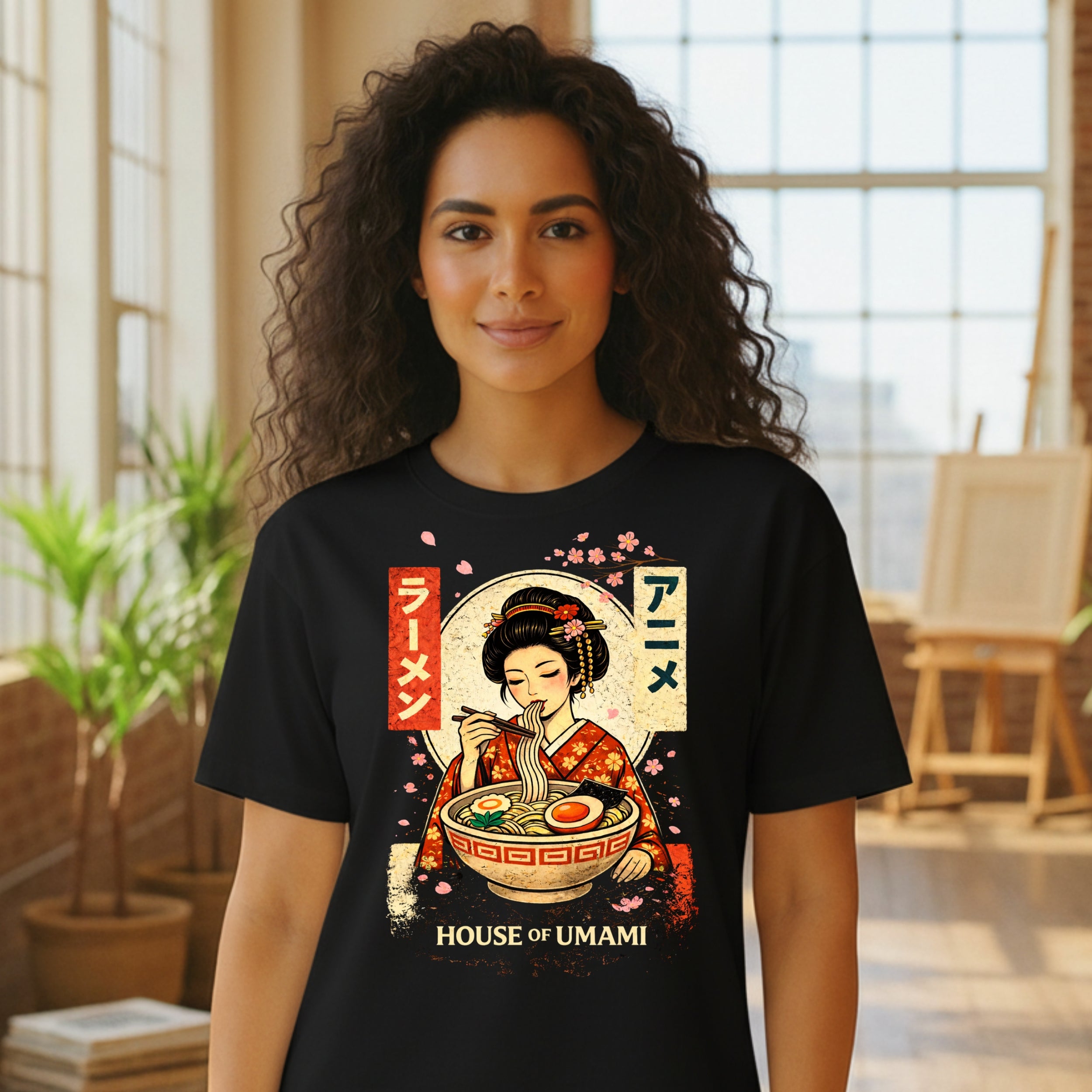 House of Umami Ramen Anime Geisha Graphic T-shirt