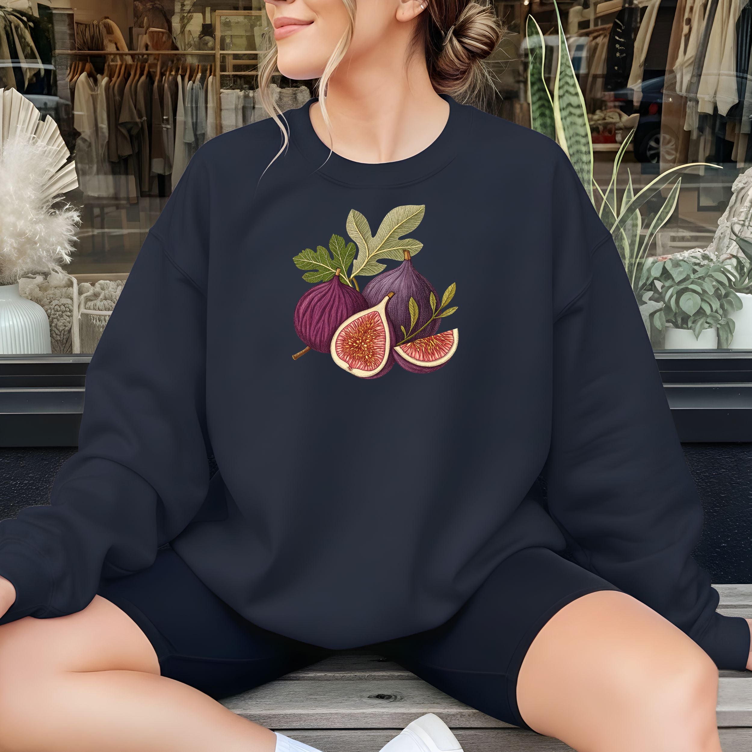 Vibrant Fruit Design Casual Illustration Sweatshirt