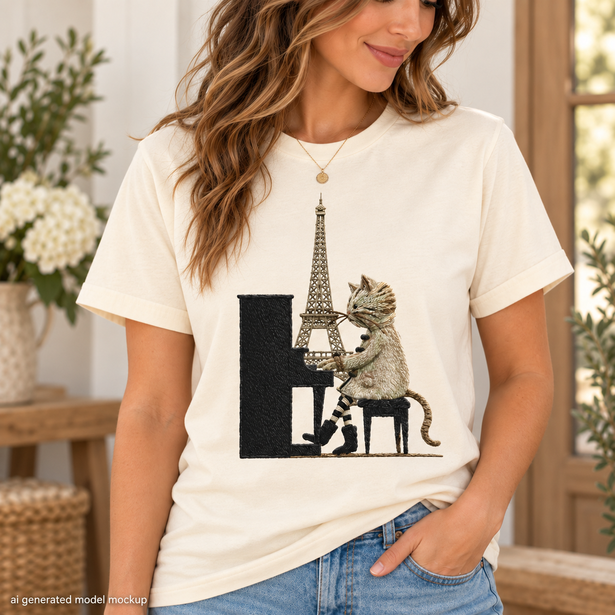 Piano Cat — Paris Kitty Tee