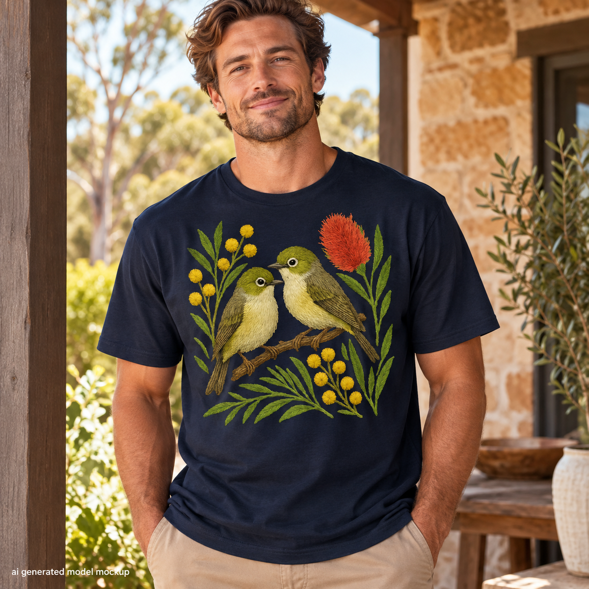 White-Eye T-Shirt – Australian Native Bird Collection