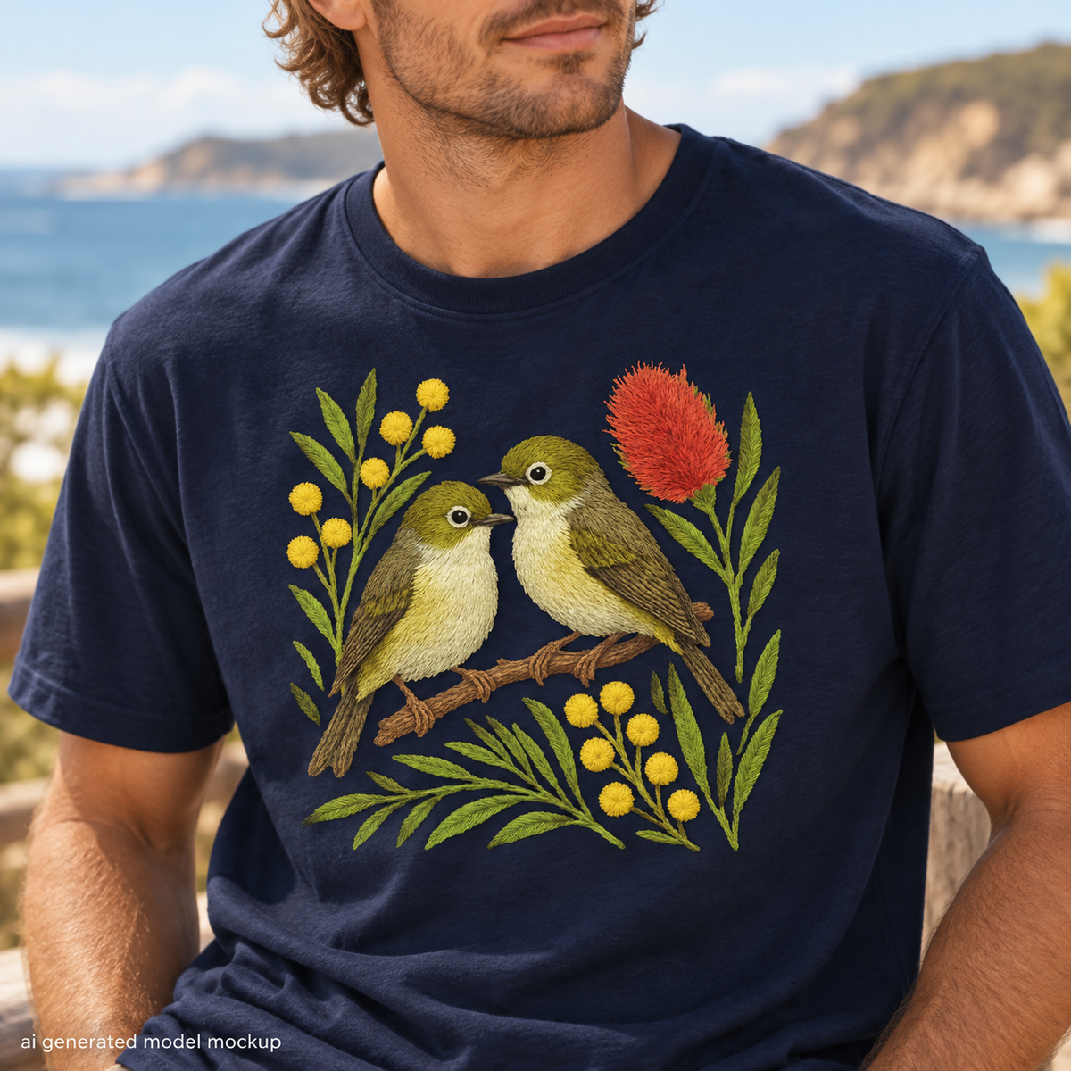 White-Eye T-Shirt – Australian Native Bird Collection