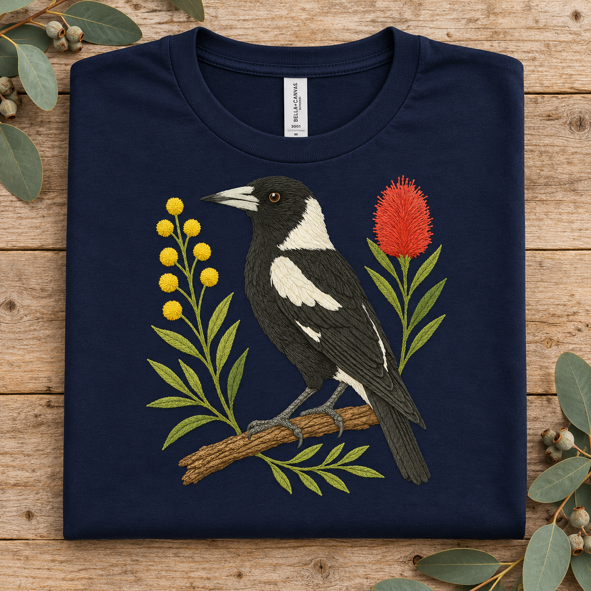 Magpie T-Shirt – Australian Native Bird Collection
