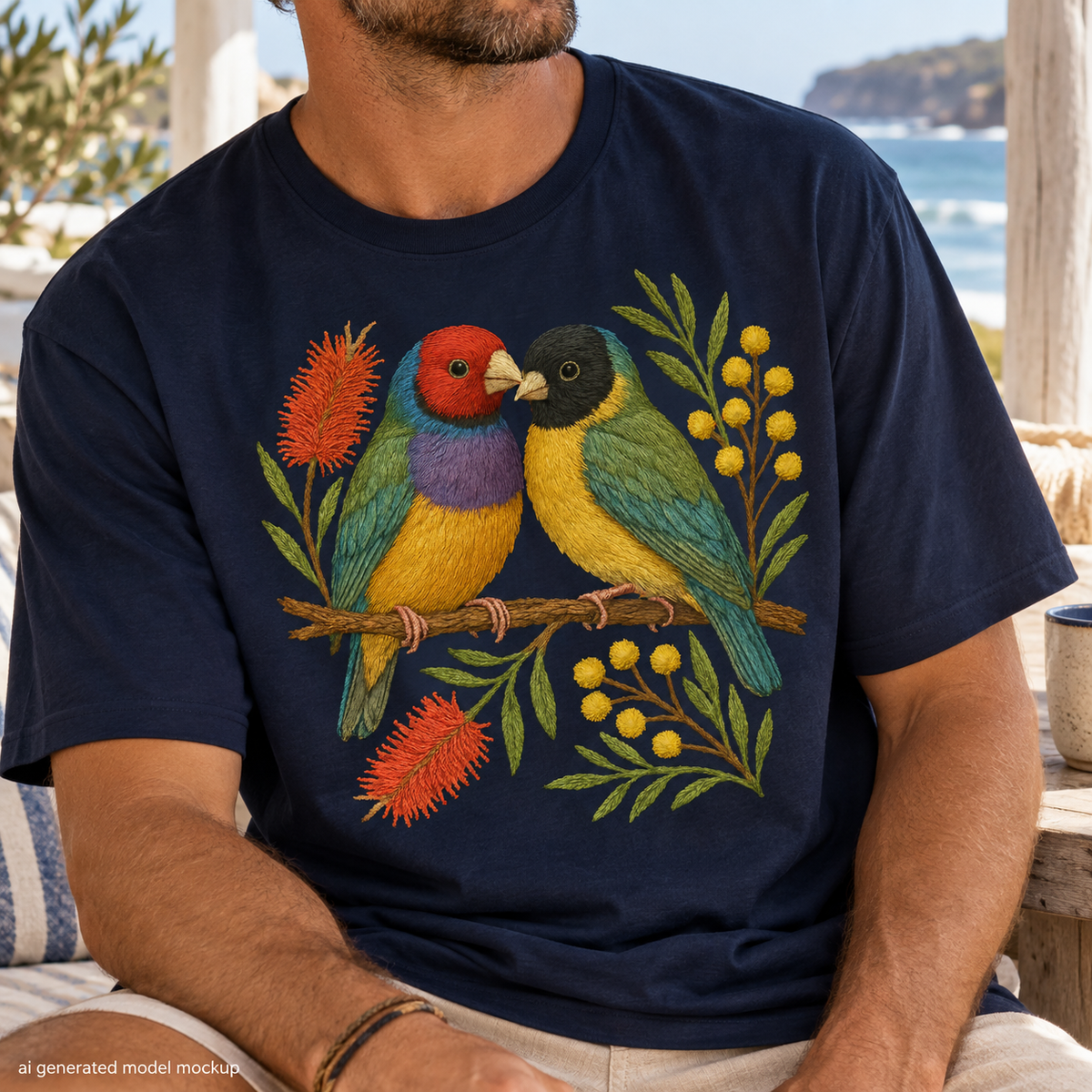 Gouldian Finch T-Shirt – Australian Native Bird Collection