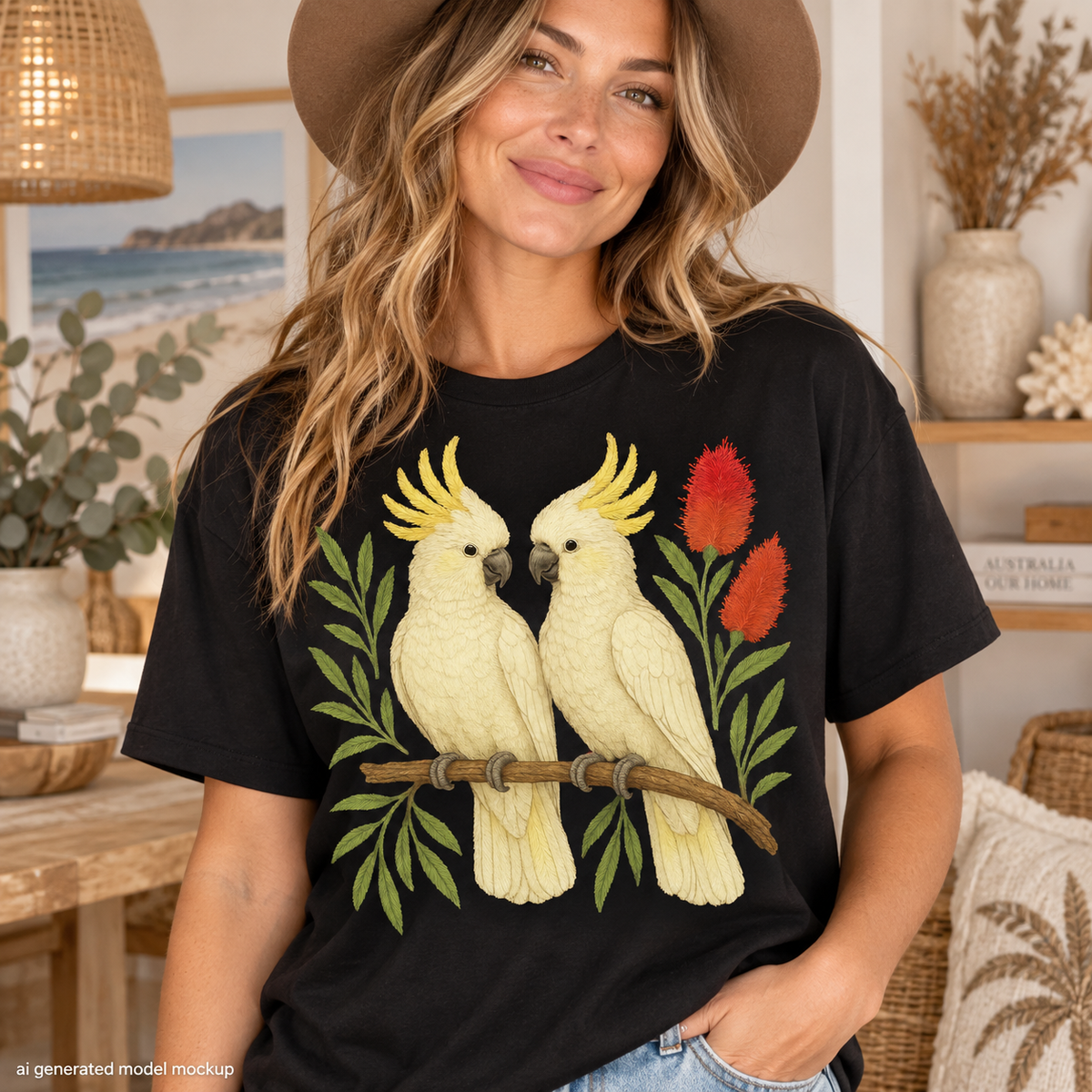 Sulphur-Crested Cockatoo T-Shirt – Australian Native Bird Collection