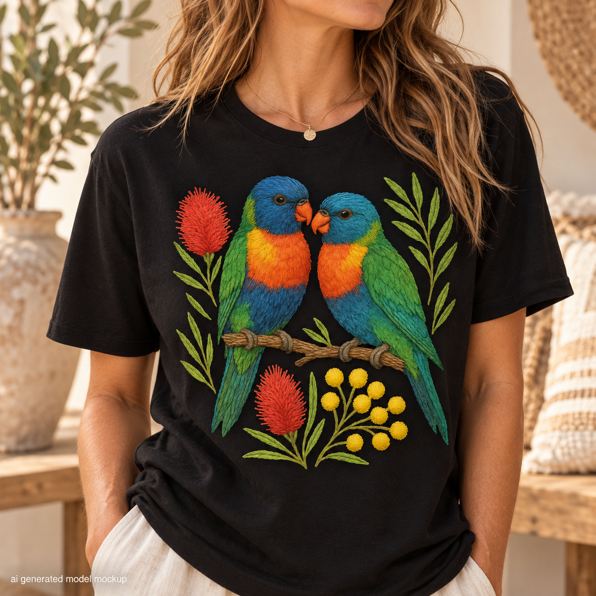 Rainbow Lorikeet T-Shirt – Australian Native Bird Collection