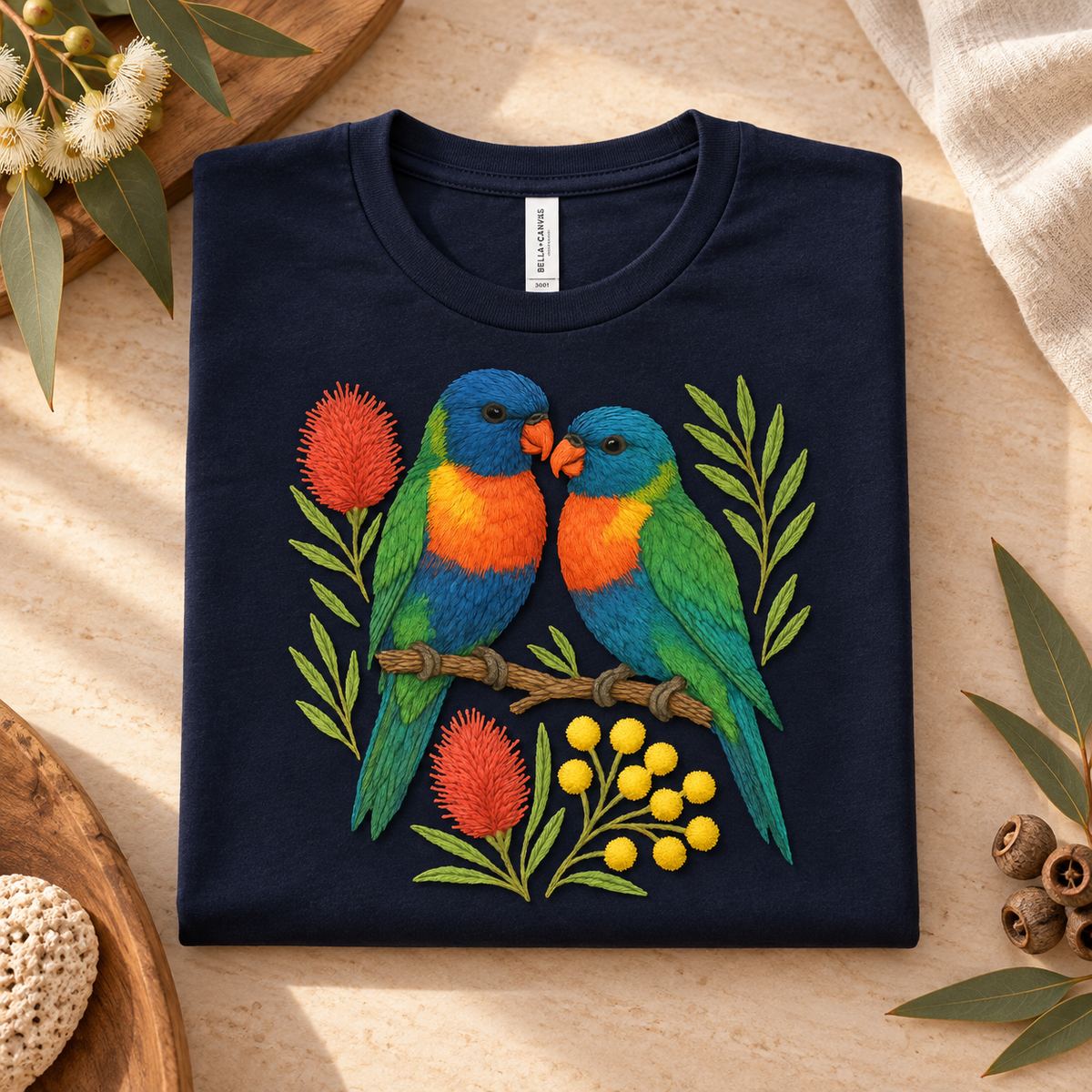 Rainbow Lorikeet T-Shirt – Australian Native Bird Collection