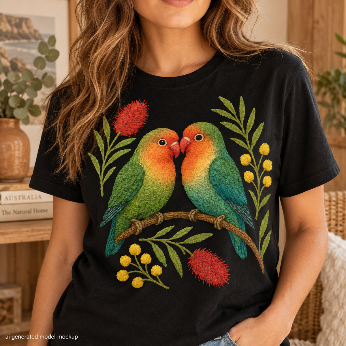 Lovebirds T-Shirt – Australian Native Bird Collection