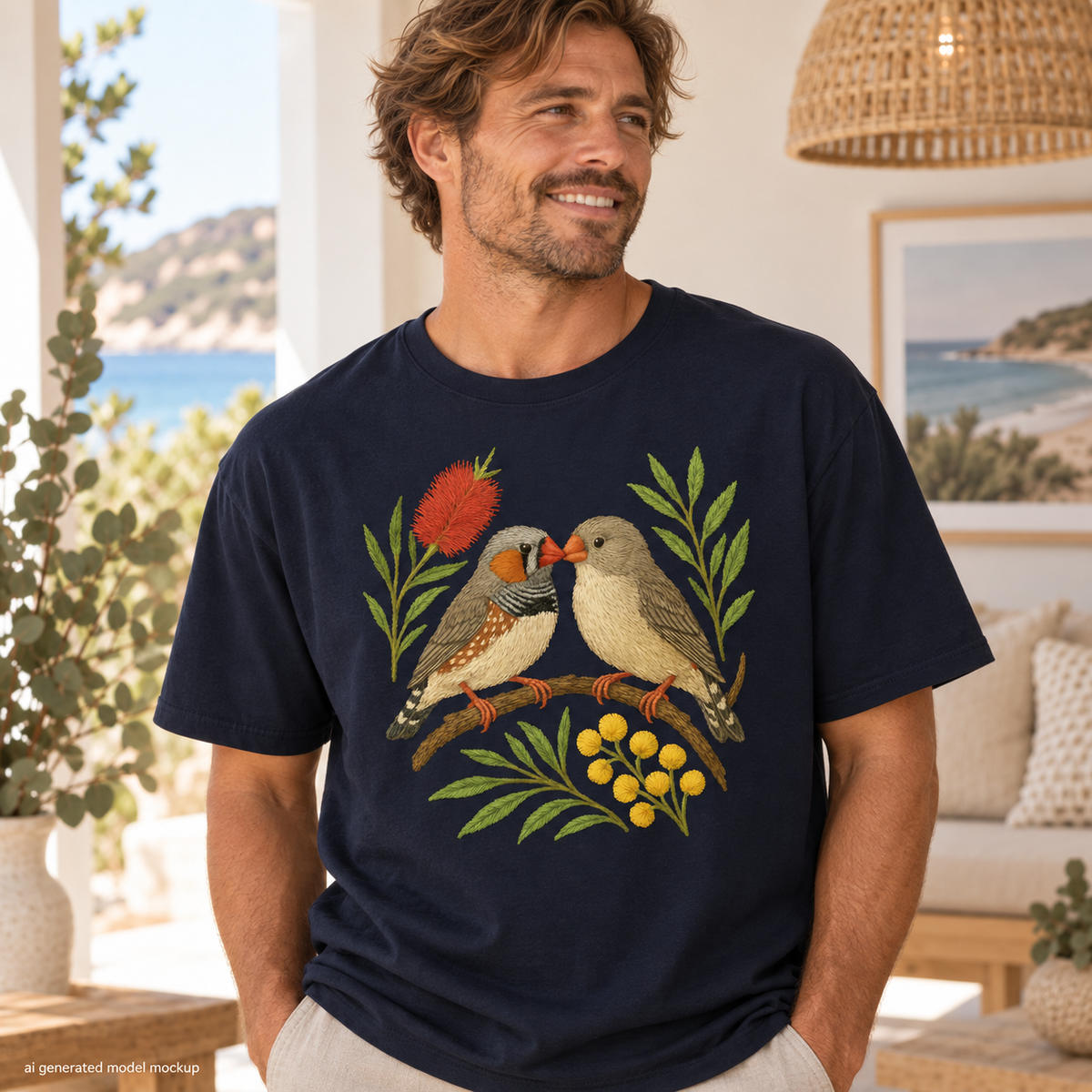 Zebra Finch T-Shirt – Australian Native Bird Collection