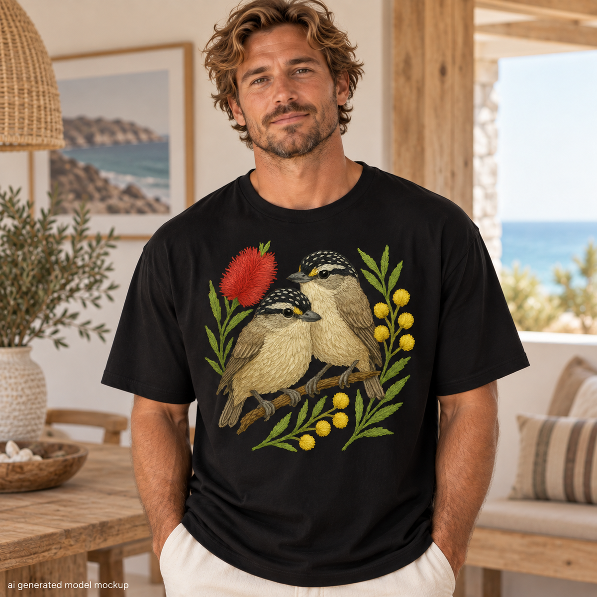 Pardalote T-Shirt – Australian Native Bird Collection