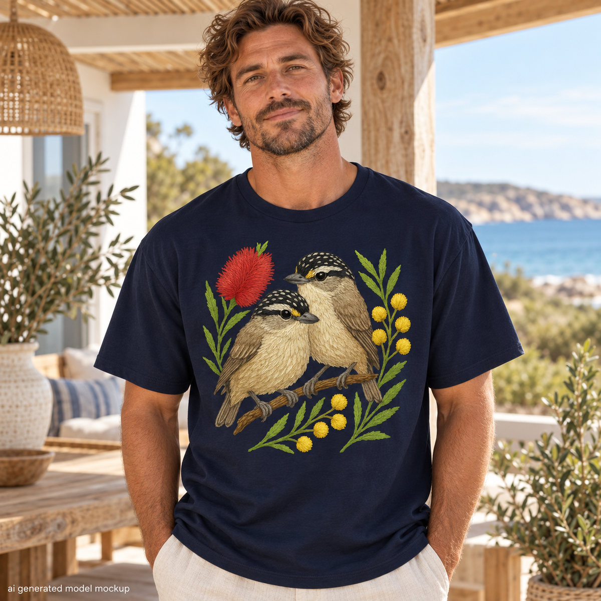 Pardalote T-Shirt – Australian Native Bird Collection