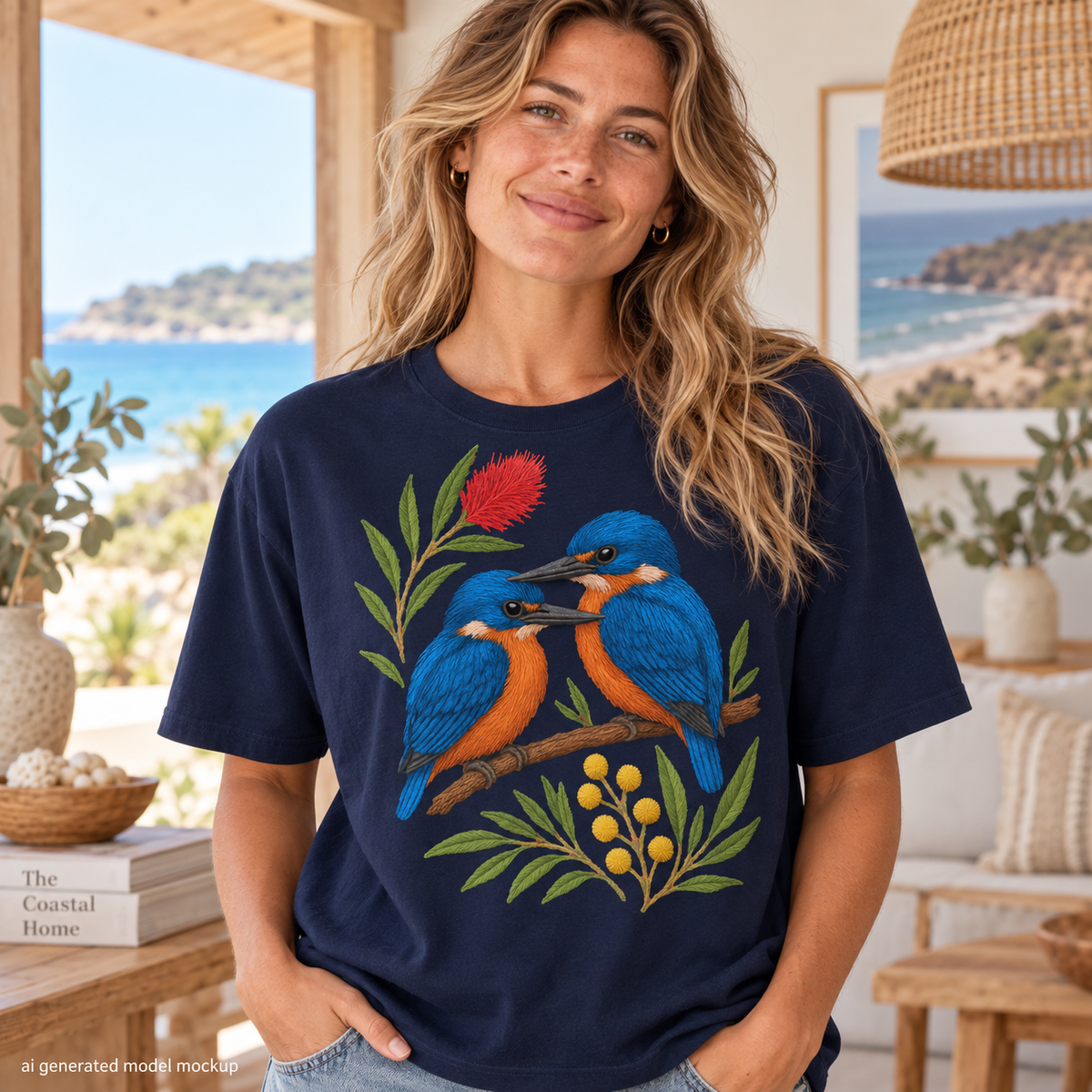 Kingfisher T-Shirt – Australian Native Bird Collection