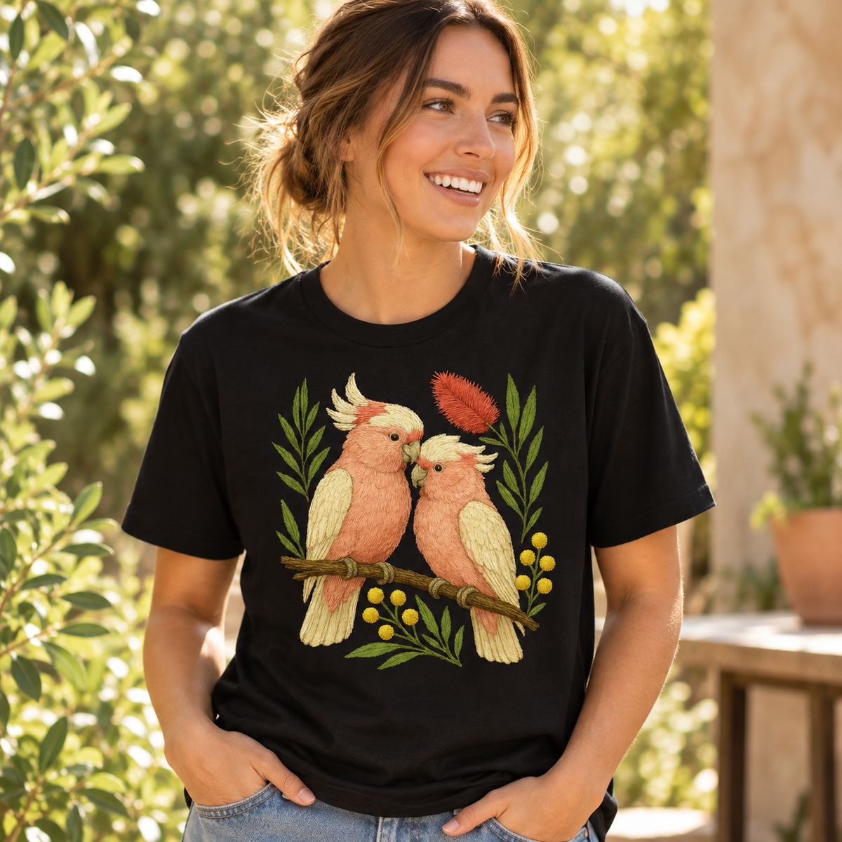 Galah T-Shirt – Style 2 – Australian Native Bird Collection