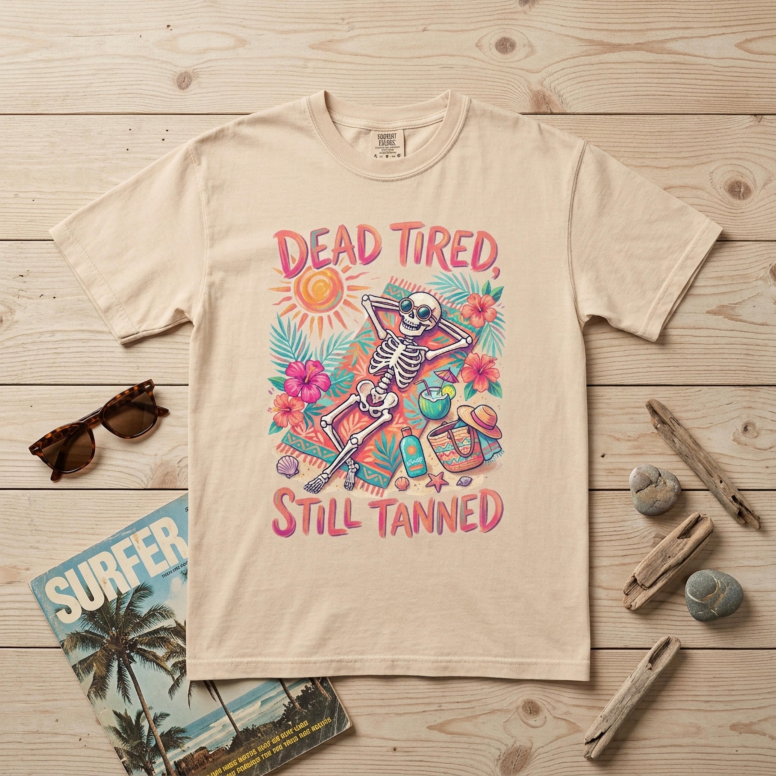 Dead Tired Still Tanned Skeleton T-Shirt