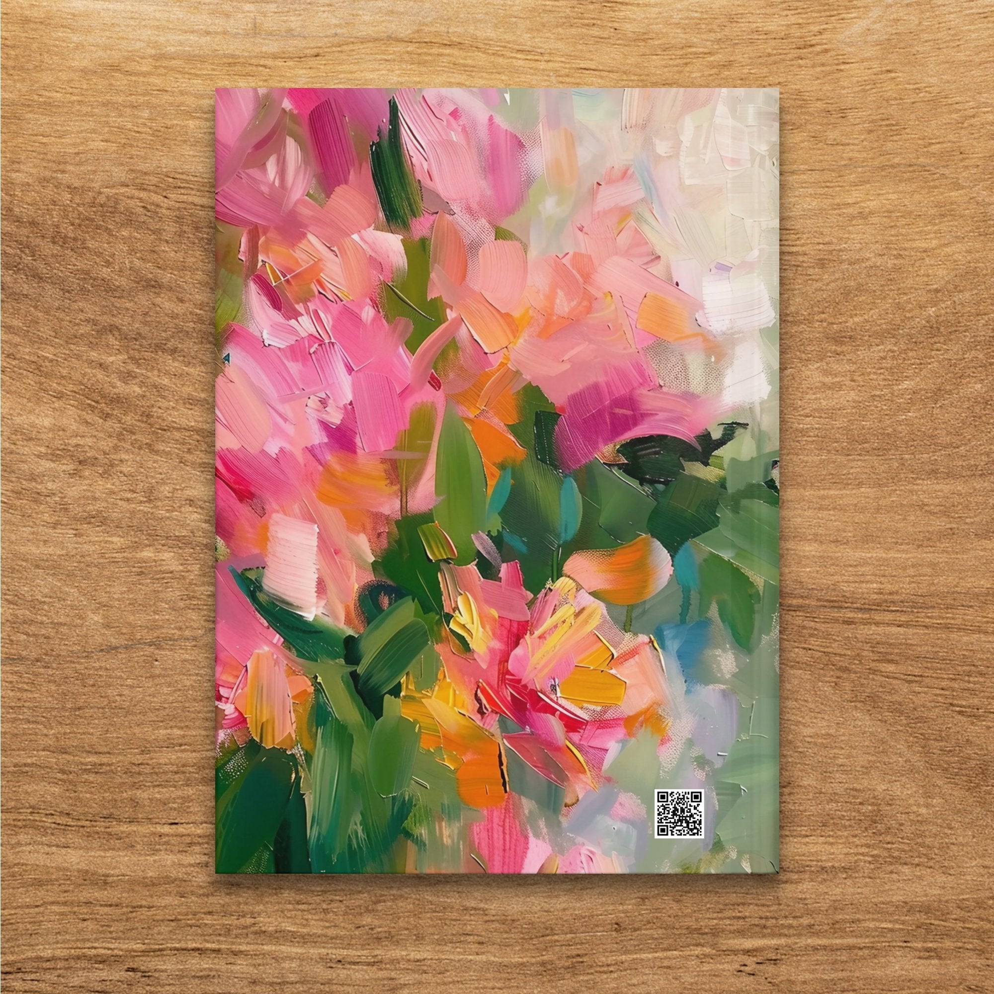 Abstract Floral Art Journal, Bright Colorful Brush Strokes Diary, Handmade Artistic Notebook, Unique Sketchbook, Creative Writing Journal - Craig Michael Design
