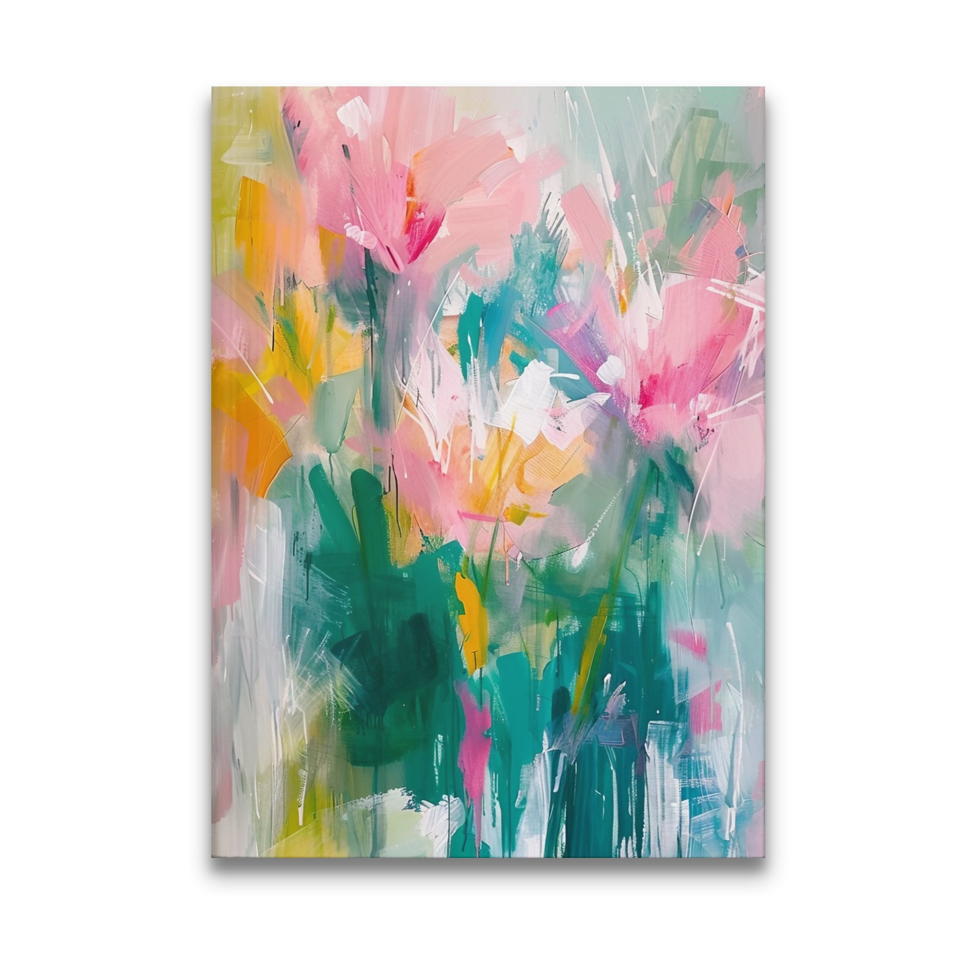 Abstract Floral Art Journal, Colorful Flower Design Notebook, Unique Sketchbook, Hand - Painted Cover, Artistic Diary, Blank Lined Pages - Craig Michael Design