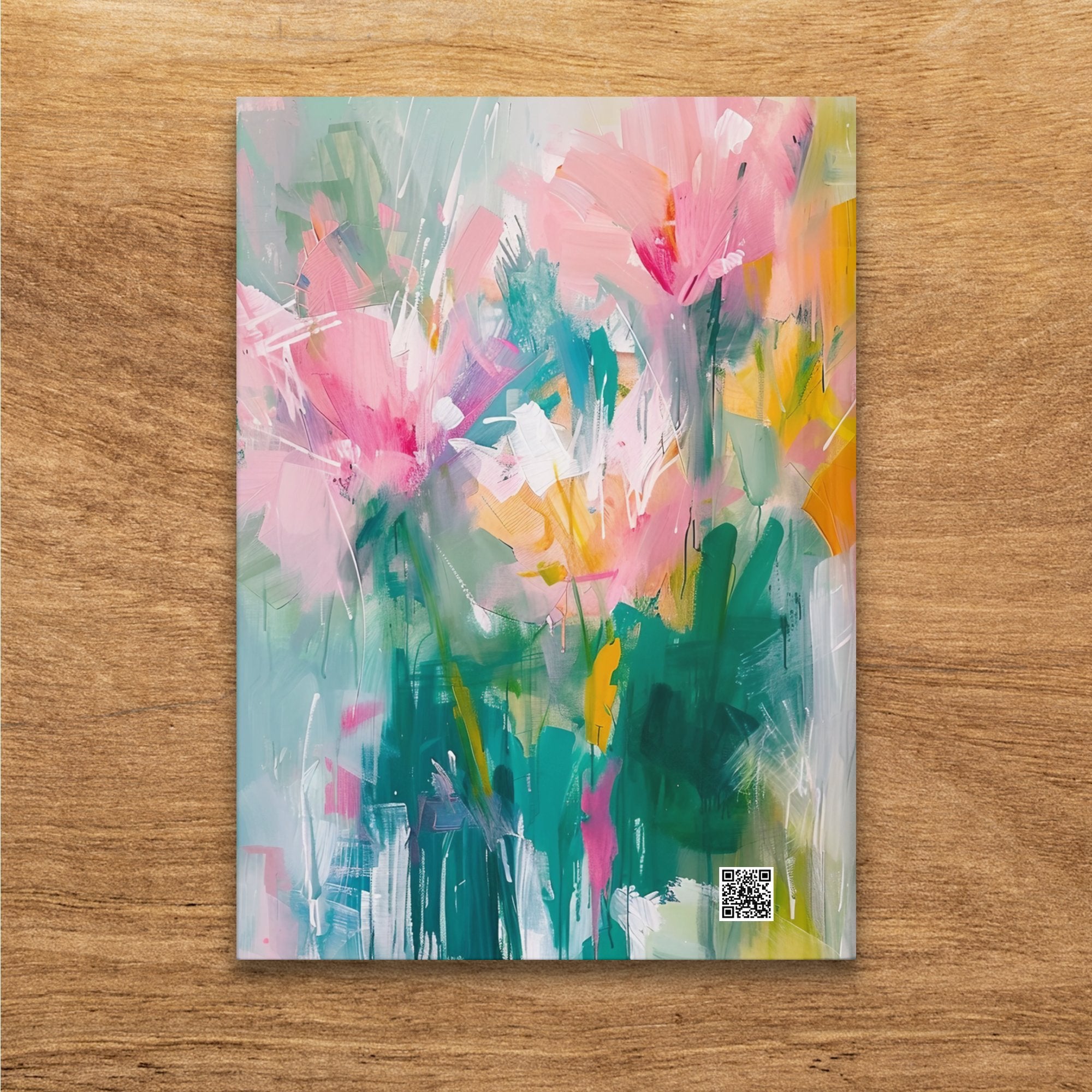 Abstract Floral Art Journal, Colorful Flower Design Notebook, Unique Sketchbook, Hand - Painted Cover, Artistic Diary, Blank Lined Pages - Craig Michael Design
