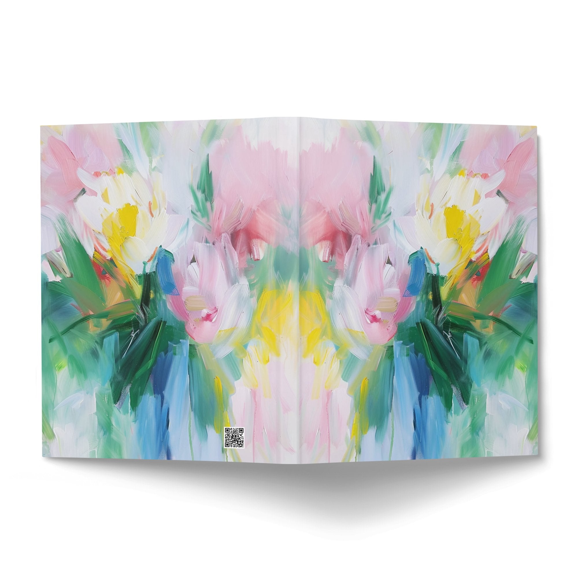 Abstract Floral Art Journal, Colorful Flowers Diary, Artistic Notebook, Vibrant Botanical Sketchbook, Unique Floral Pattern Journal - Craig Michael Design