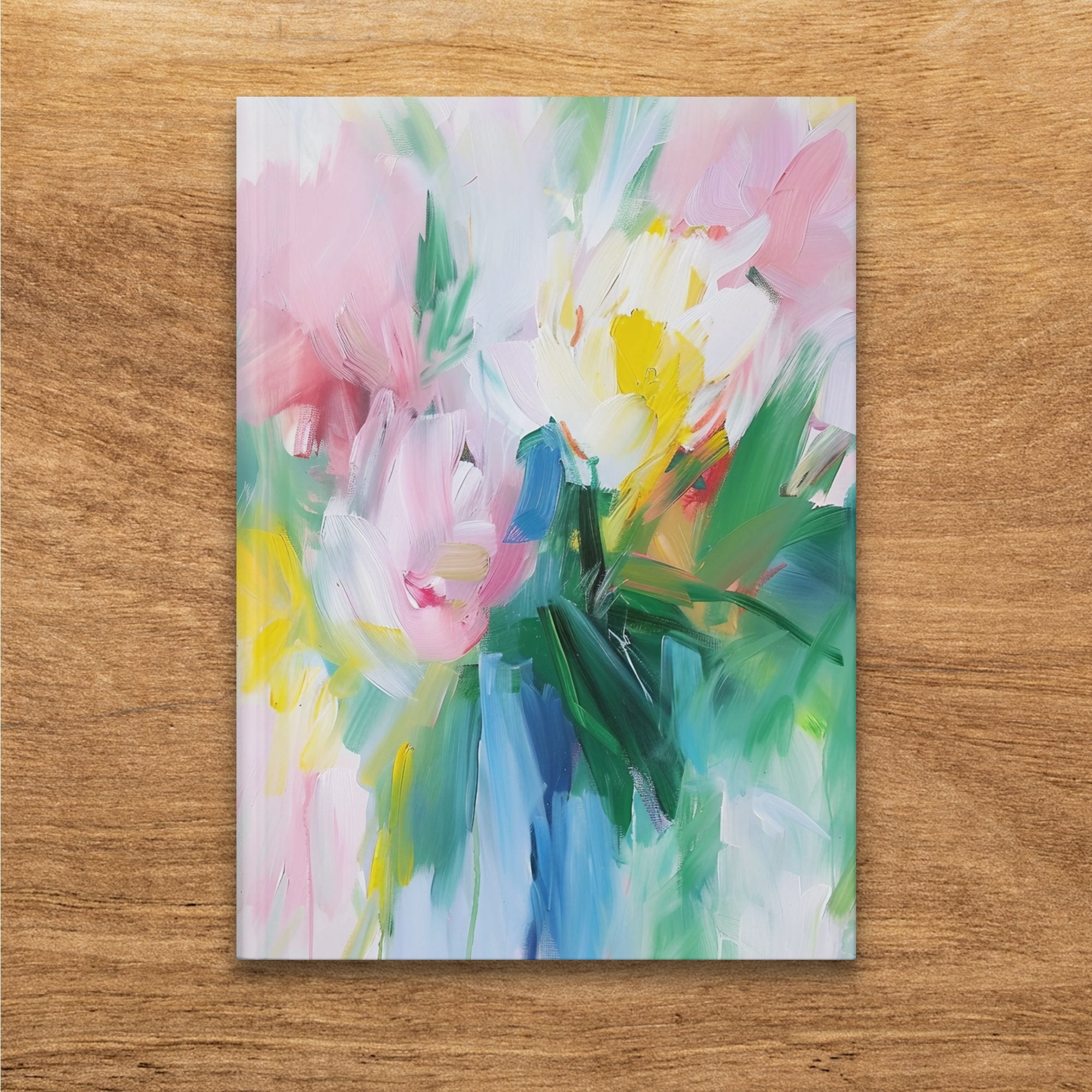 Abstract Floral Art Journal, Colorful Flowers Diary, Artistic Notebook, Vibrant Botanical Sketchbook, Unique Floral Pattern Journal - Craig Michael Design