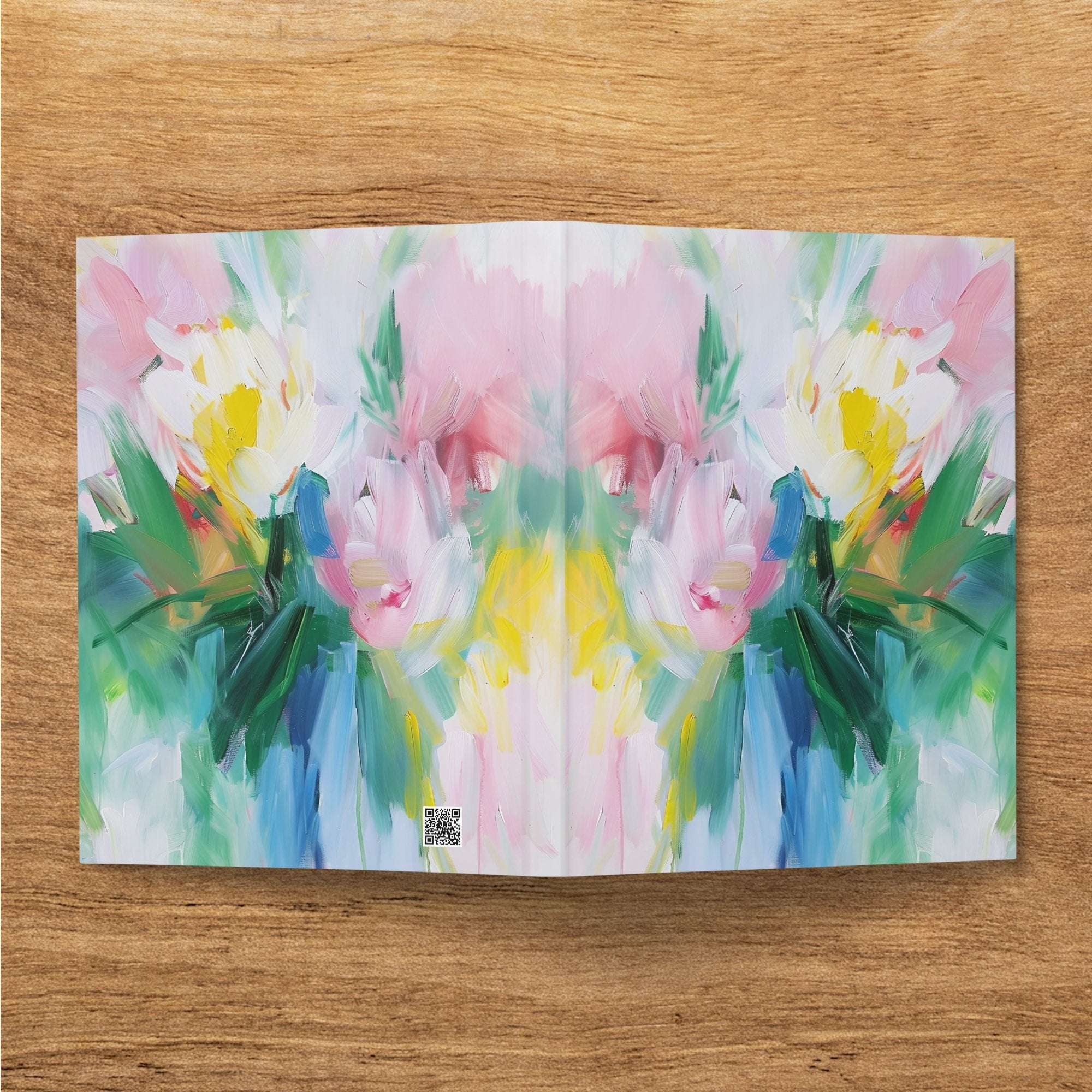 Abstract Floral Art Journal, Colorful Flowers Diary, Artistic Notebook, Vibrant Botanical Sketchbook, Unique Floral Pattern Journal - Craig Michael Design