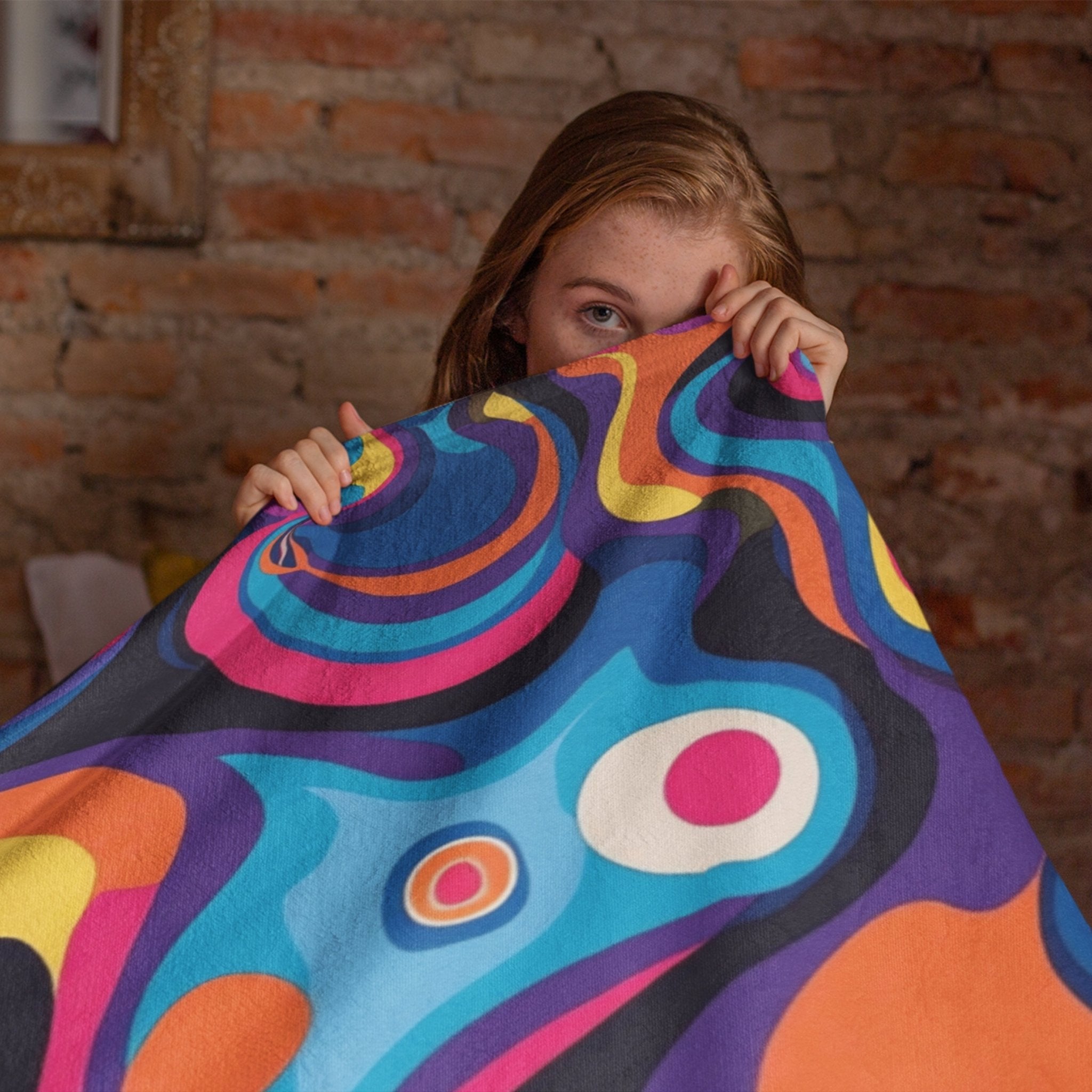African Design Blanket, Vibrant Abstract Print Throw, Colourful Cozy Blanket, Unique Home Decor Blanket, Artistic Bedding Accent - Craig Michael Design