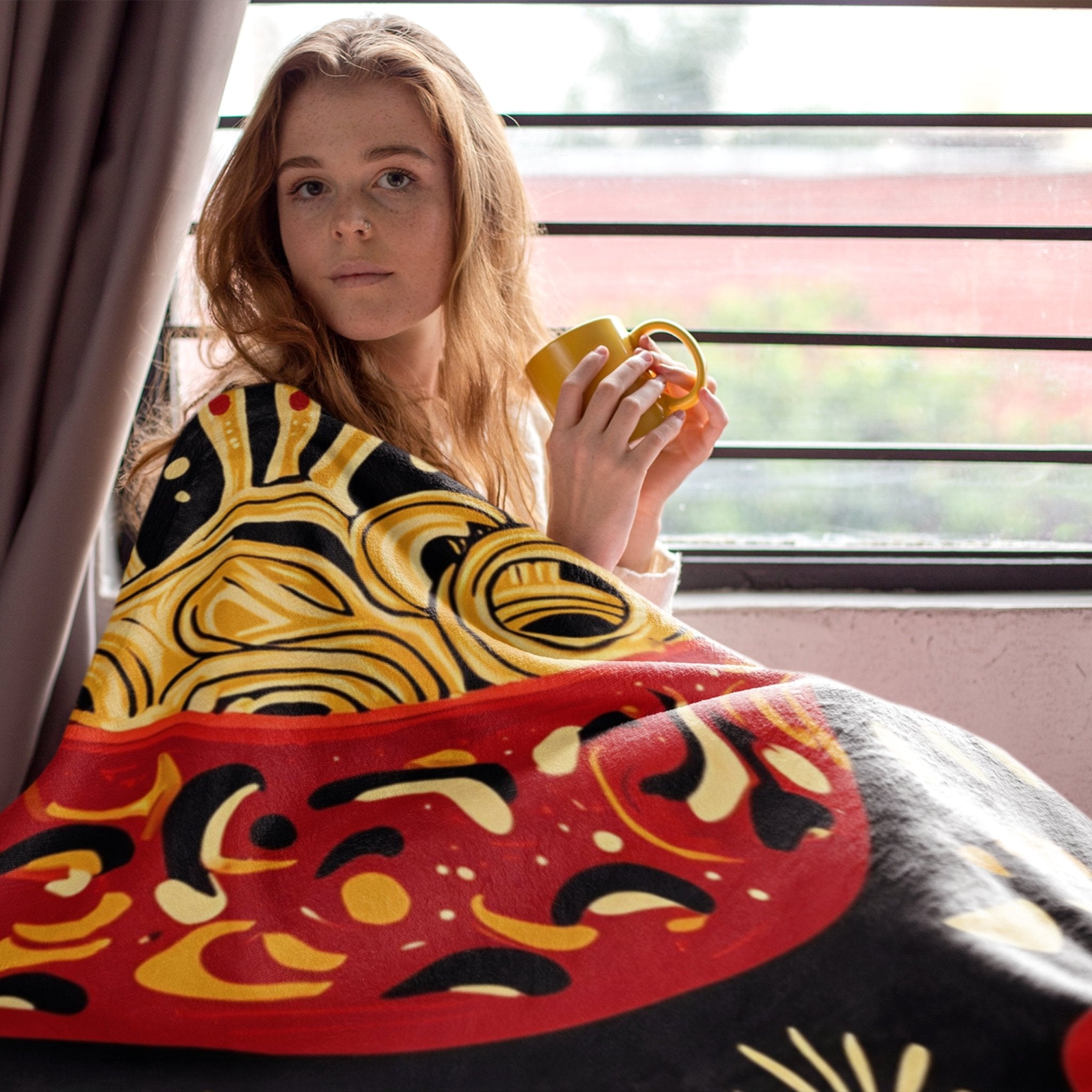 African Designed Blanket, Colourful Artistic Blanket, Decorative Throw Blanket for Home, Cozy Artistic Blanket, Boho African Decor - Craig Michael Design