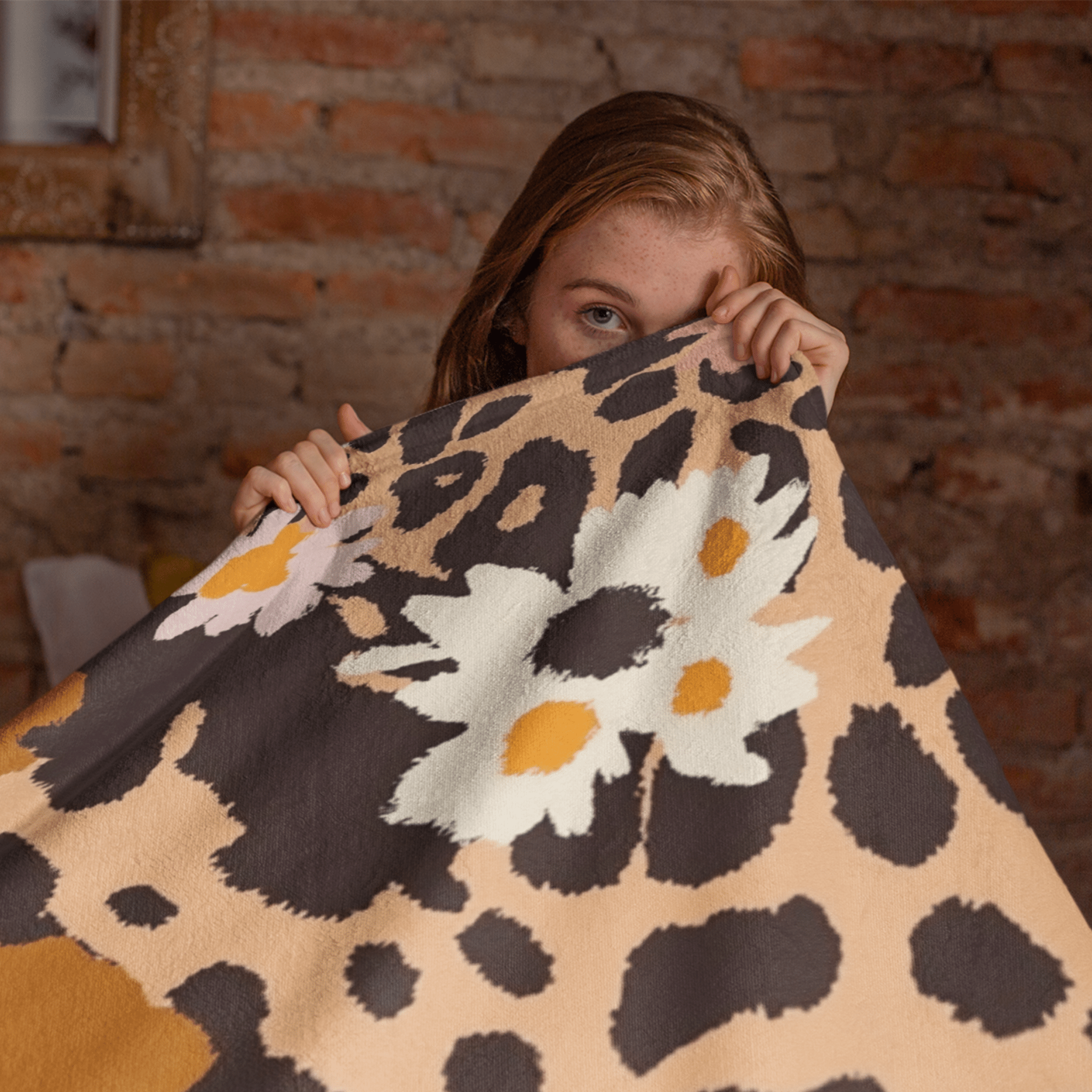 African Inspired Floral Leopard Print Blanket, Cozy Home Decor Accent, Unique Animal and Flower Pattern Throw, Soft Warm Blanket - Craig Michael Design