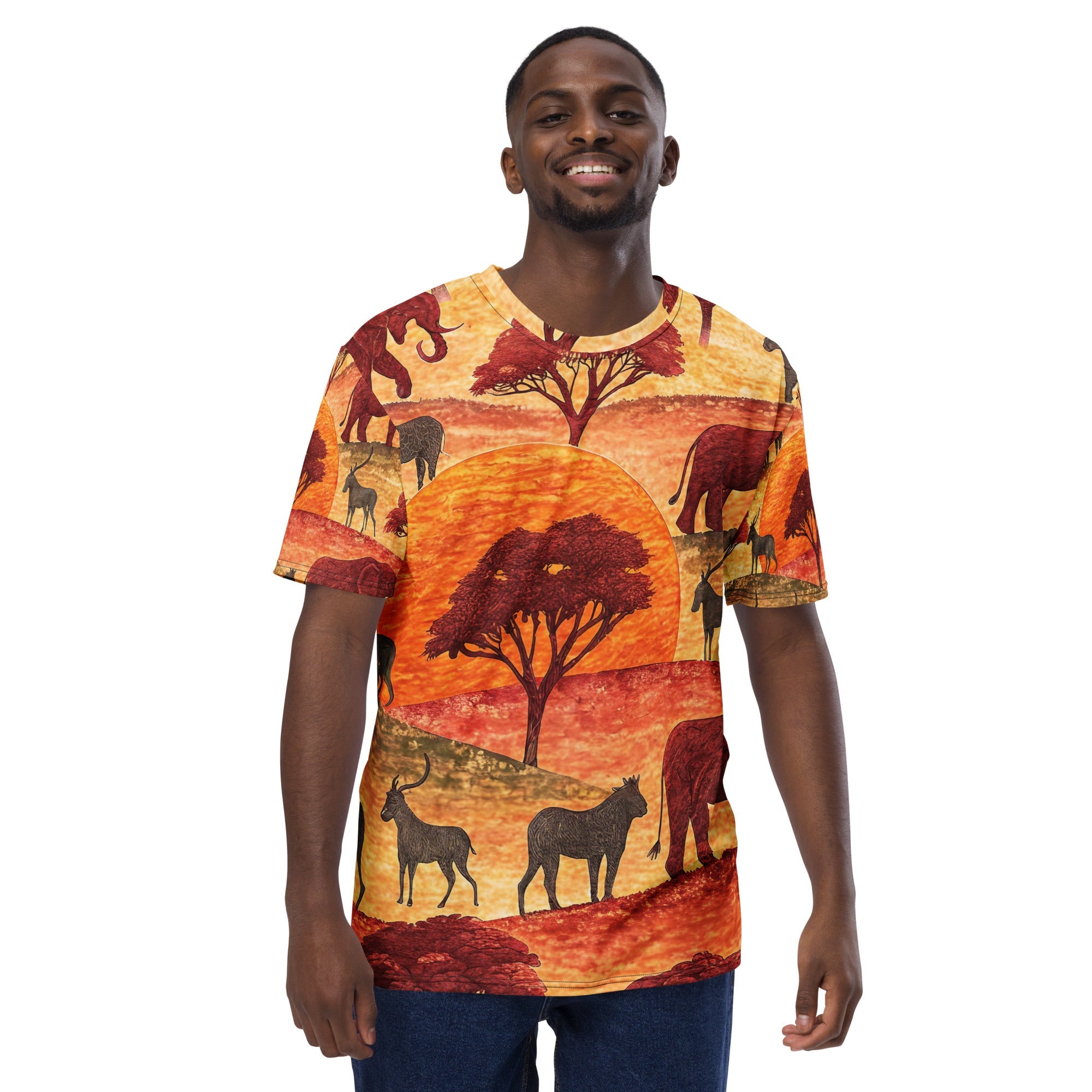 African Savannah All - Over Print T-Shirt – Sunset Wildlife & Nature Design - Craig Michael Design