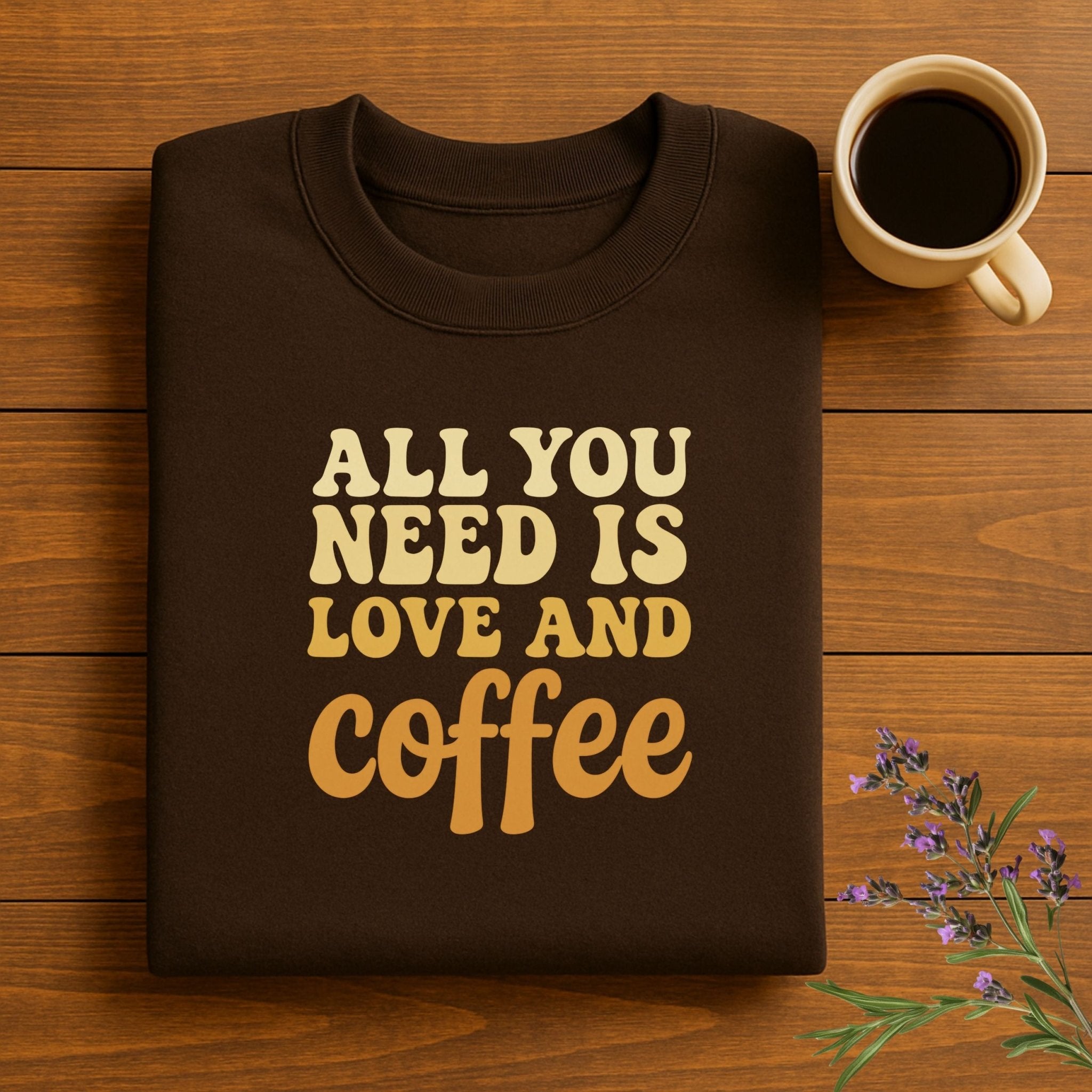 All You Need Is Love and Coffee – Cozy Retro Sweatshirt - Craig Michael Design