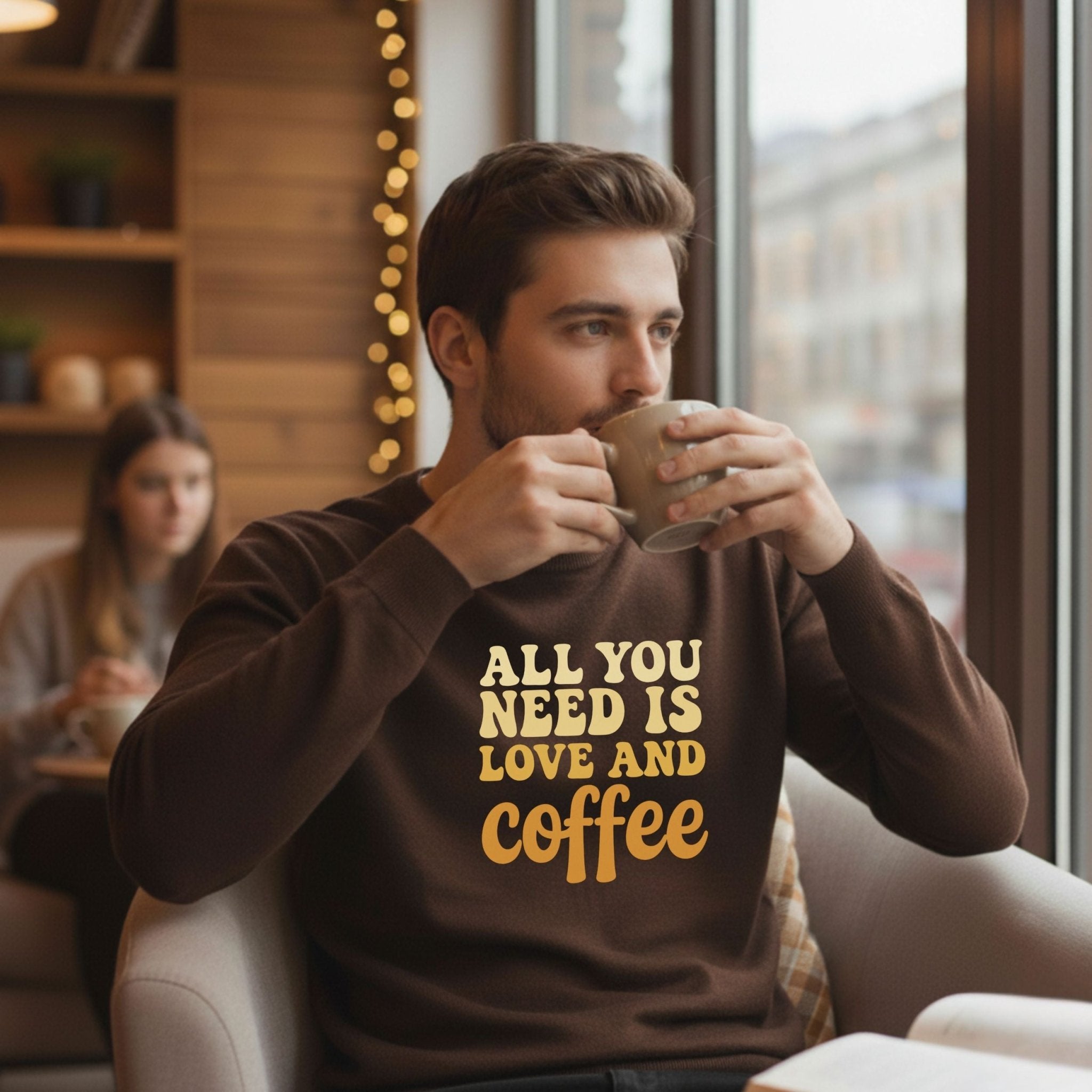 All You Need Is Love and Coffee – Cozy Retro Sweatshirt - Craig Michael Design
